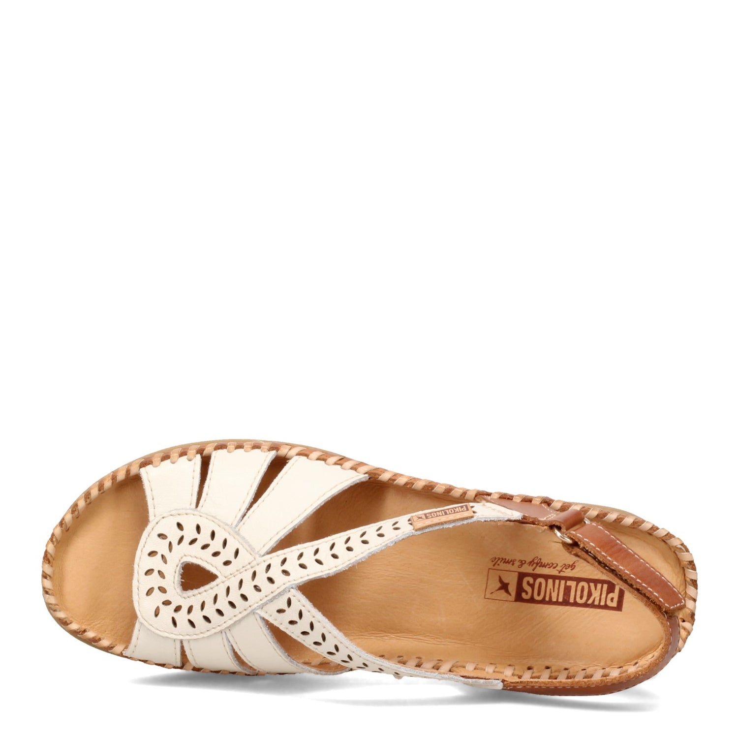 Peltz Shoes  Women's Pikolinos Cadaques W8K0907 Sandal OFF WHITE W8K-0907C1-NATA