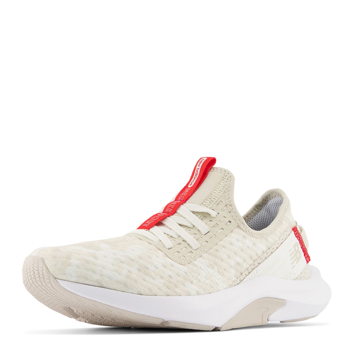 Peltz Shoes  Women's New Balance Nergize Sport v2 Training Shoe TAN GREY RED WNRGSPC2