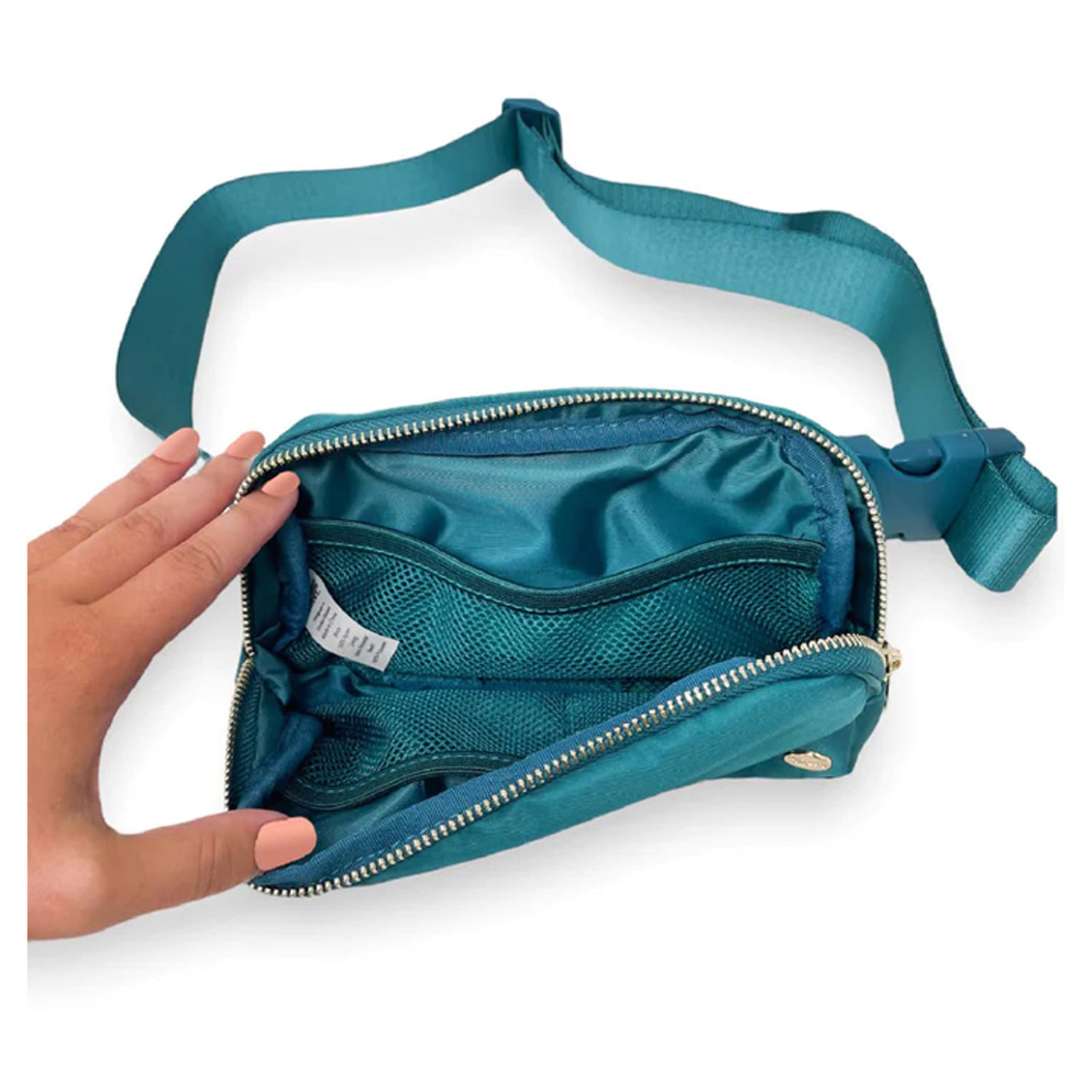 Peltz Shoes  Women's The Darling Effect All You Need Belt Bag with Hair Scarf Brilliant Teal WSDE-BLTBAG-BT