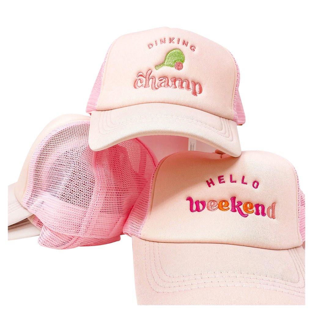 Women's The Darling Effect Trucker Hat PINK WSDE-HATTK-CHMP