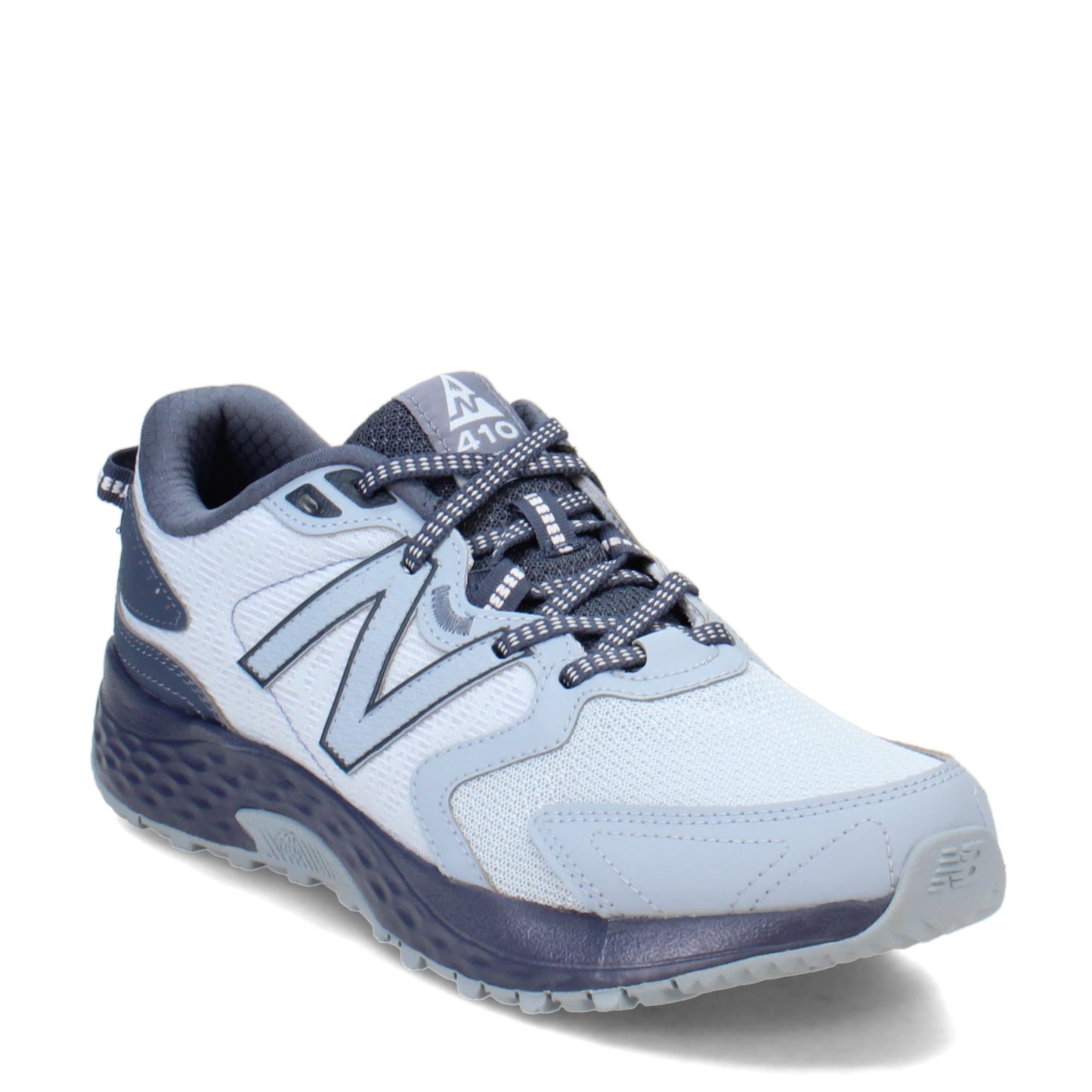 Peltz Shoes  Women's New Balance 410V7 Trail Running Shoe LT BLUE GRY WT410HT7