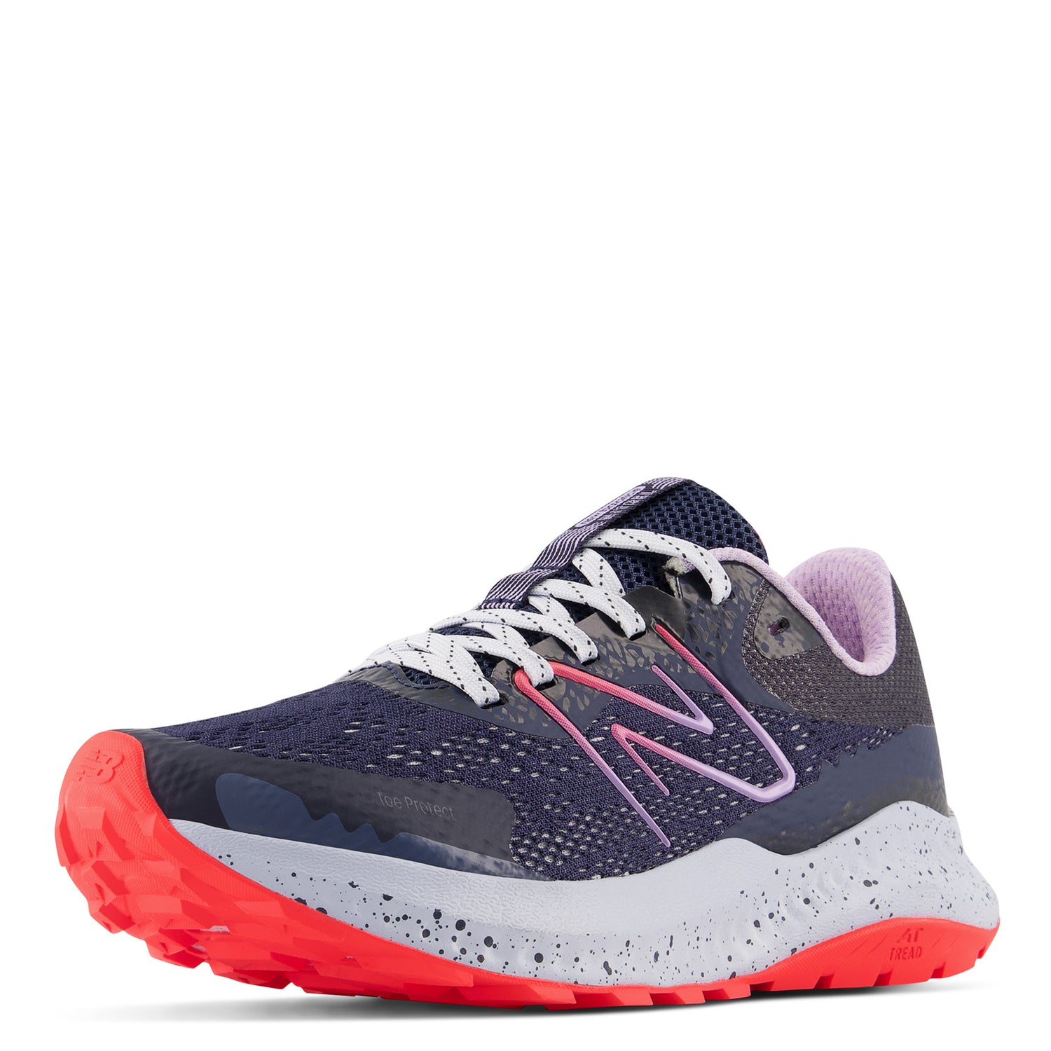 Peltz Shoes  Women's New Balance DynaSoft Nitrel V5 Trail Running Shoe INDIGO/RED WTNTRLN5