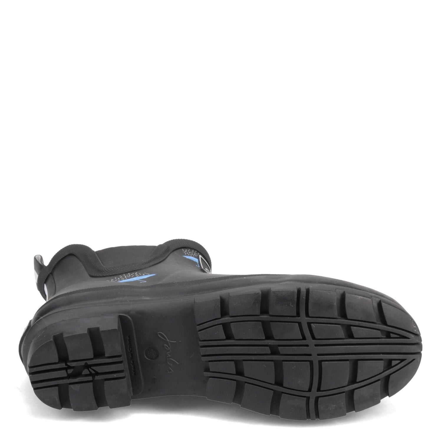 Peltz Shoes  Women's Joules Wellibobs Rain Boot BLACK ANIMAL PRINT WELLIBOBS-CAT