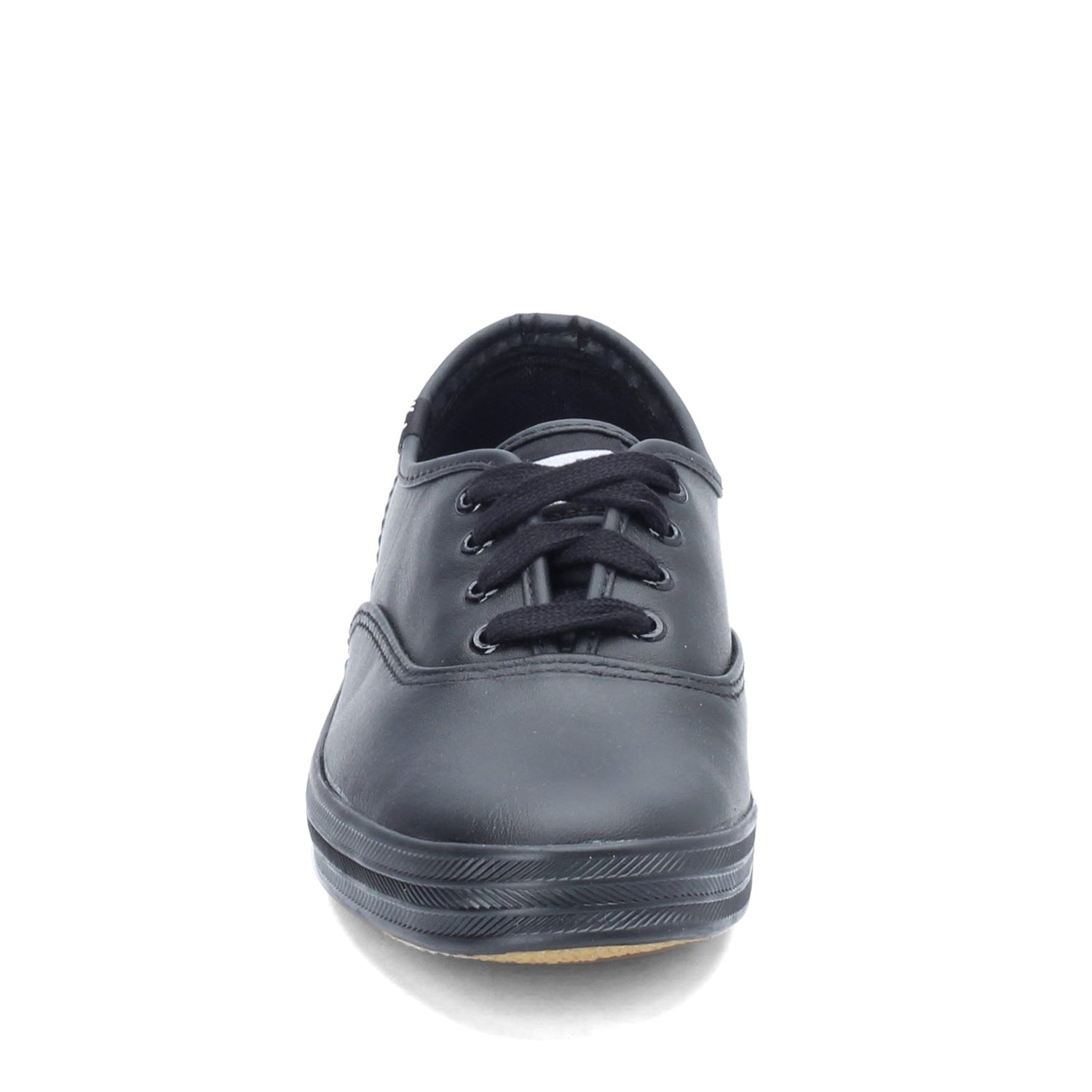 Peltz Shoes  Women's Keds Champion Leather Sneaker BLACK LEATHER WH45780