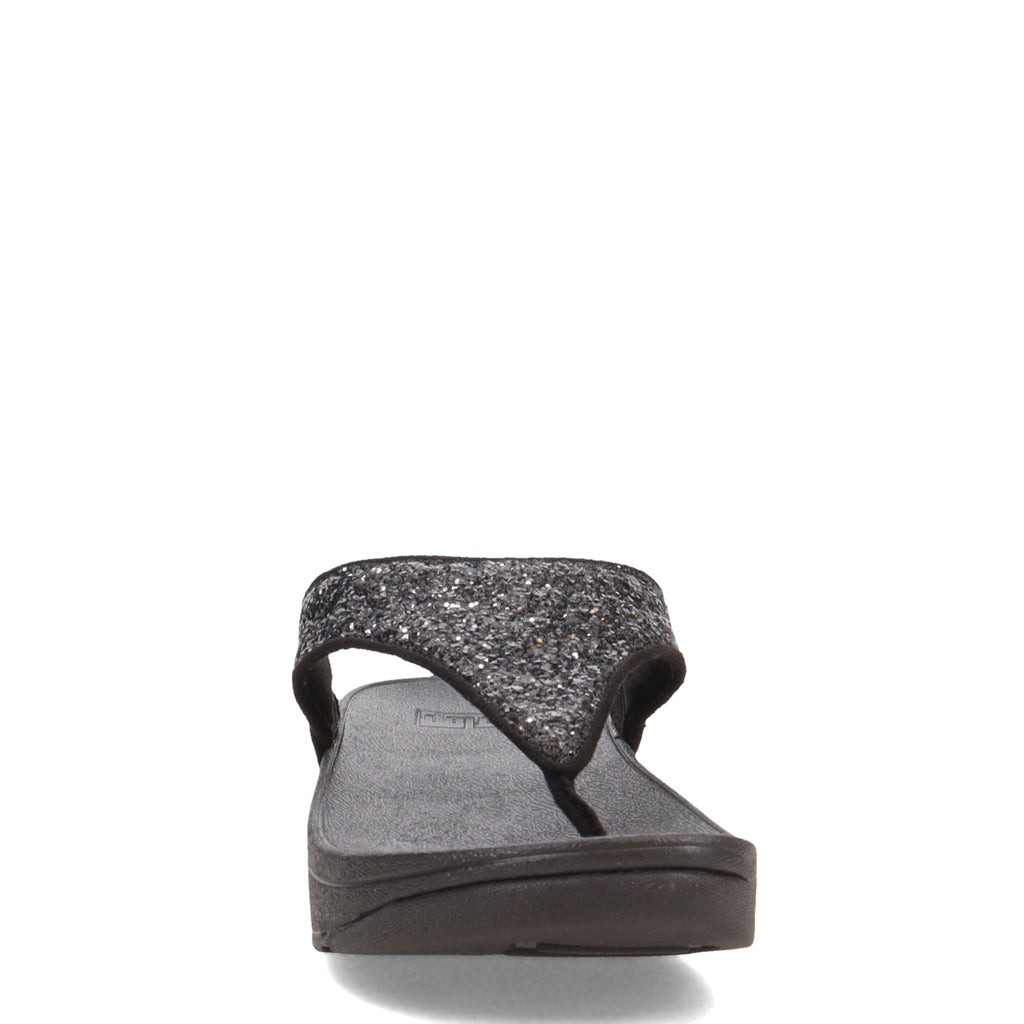 Women's FitFlop Lulu Glitter Thong Sandal BLACK GLITTER X03-339