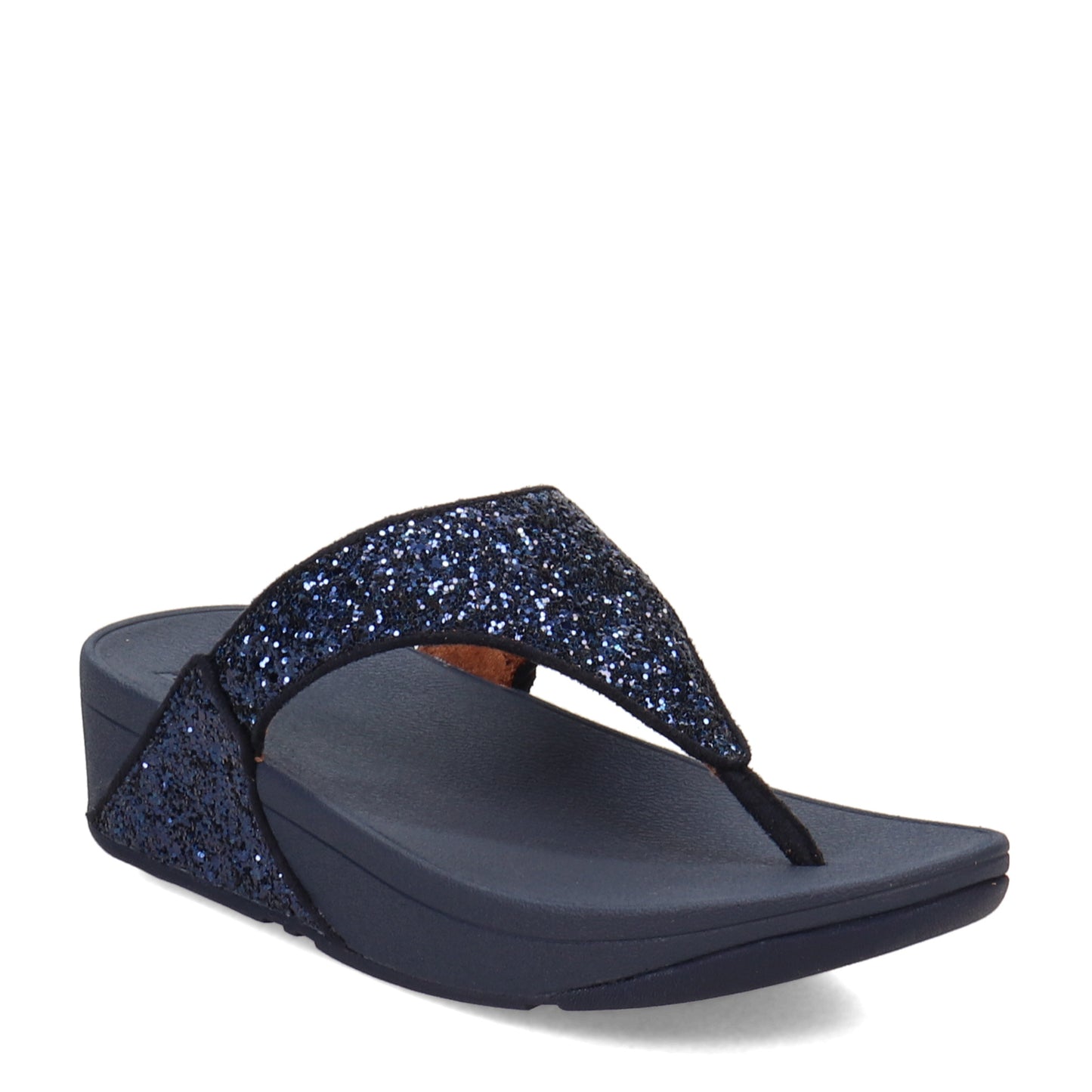Peltz Shoes  Women's FitFlop Lulu Thong Sandal Navy X03-399