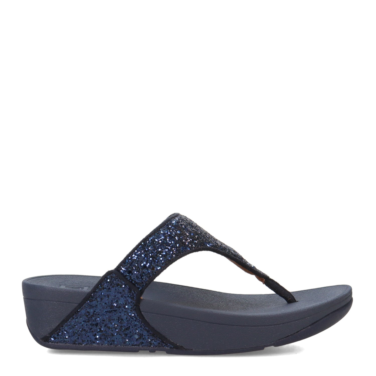 Peltz Shoes  Women's FitFlop Lulu Thong Sandal Navy X03-399