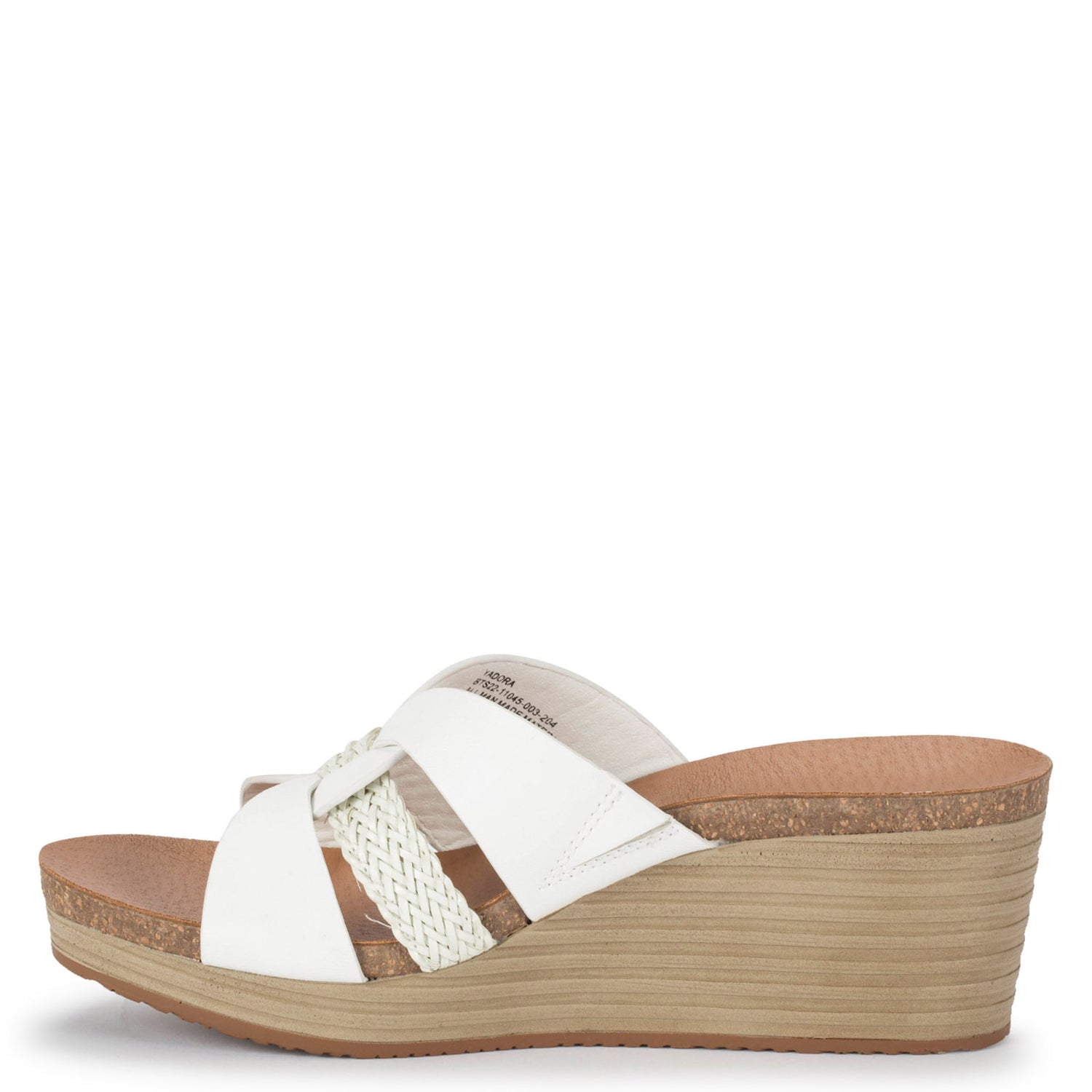 Peltz Shoes  Women's Baretraps Yadora Sandal WHITE YADORA-WHITE