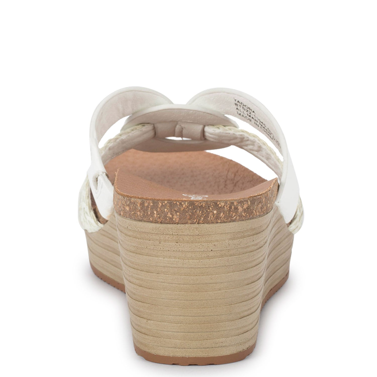 Peltz Shoes  Women's Baretraps Yadora Sandal WHITE YADORA-WHITE