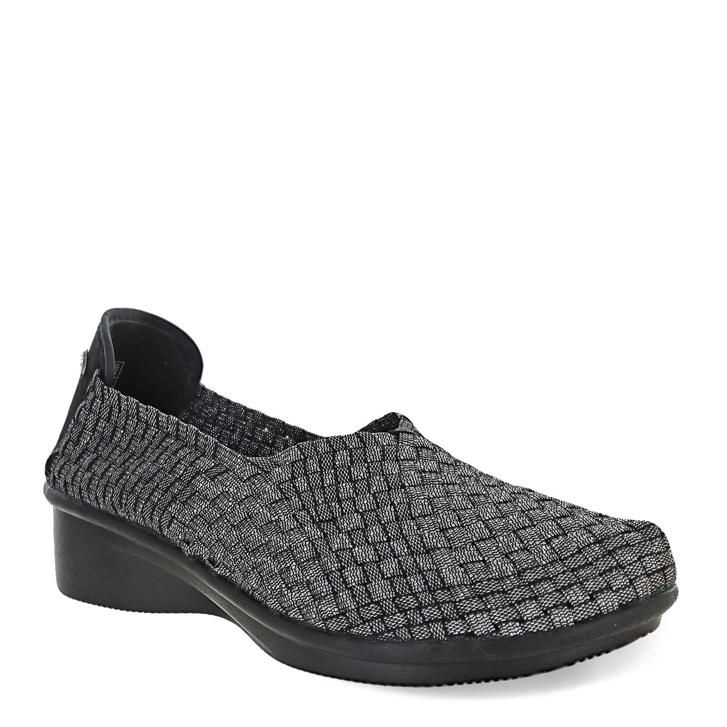 Peltz Shoes  Women's Bernie Mev Yael Fly Slip-On BLACK SHIMMER YAEL FLY BSHIM