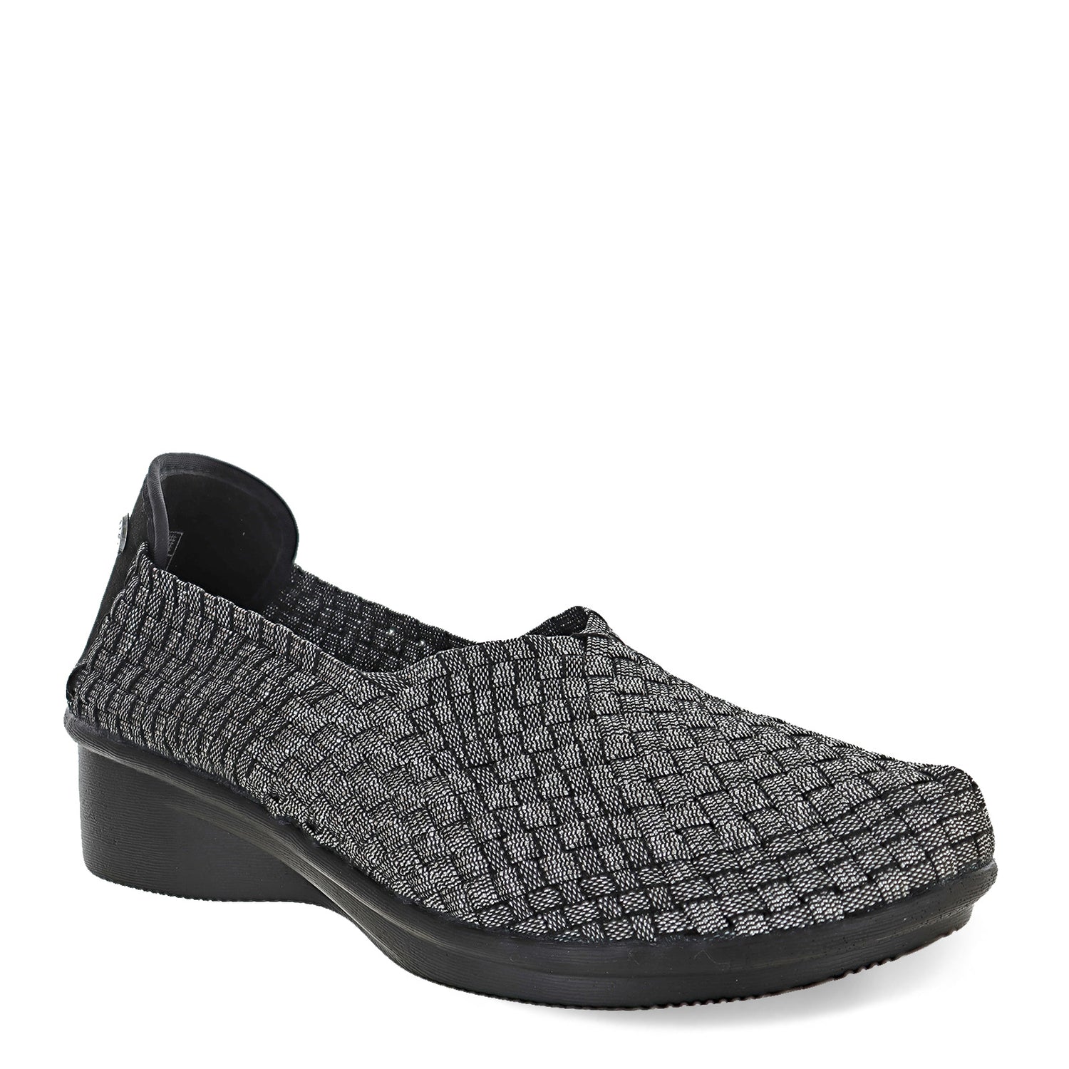 Peltz Shoes  Women's Bernie Mev Yael Fly Slip-On BLACK SHIMMER YAEL FLY BSHIM