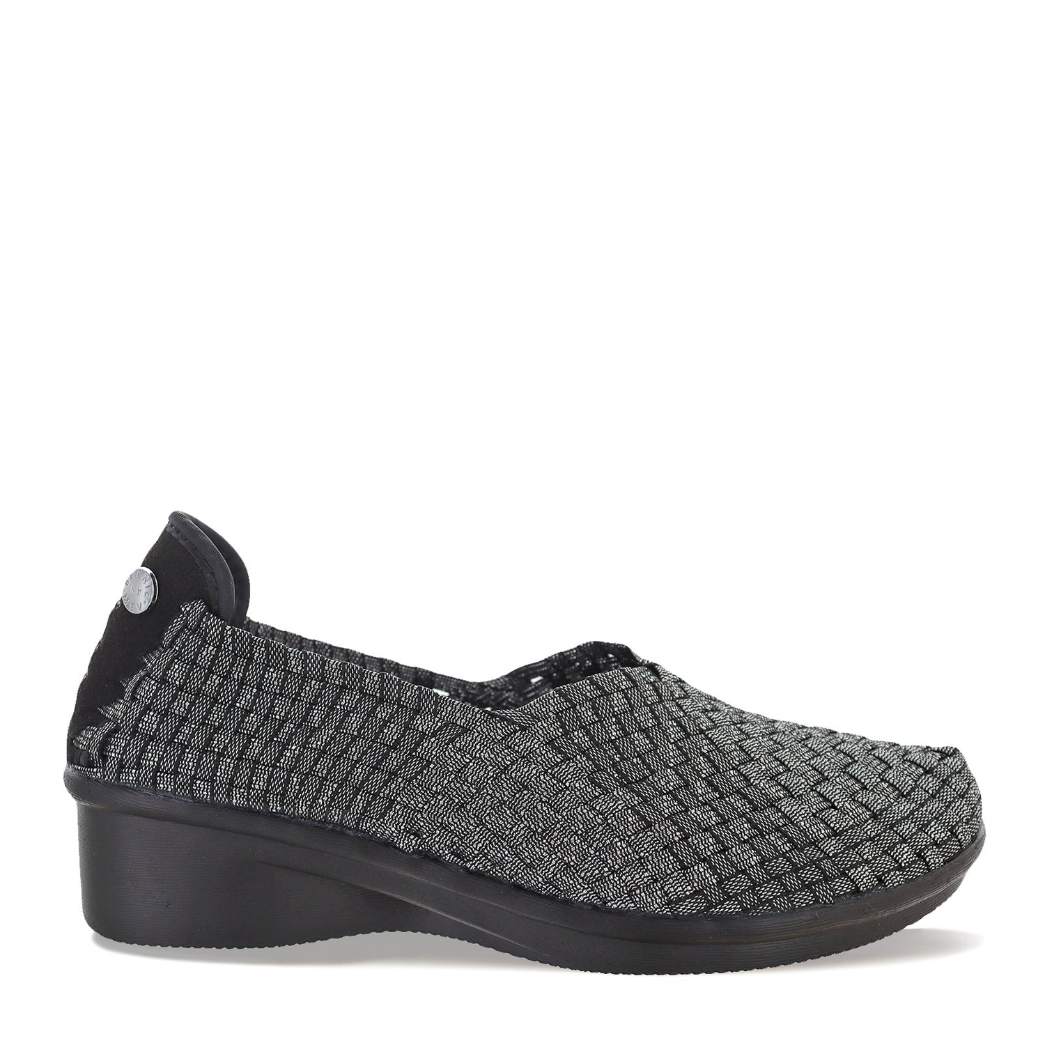 Peltz Shoes  Women's Bernie Mev Yael Fly Slip-On BLACK SHIMMER YAEL FLY BSHIM