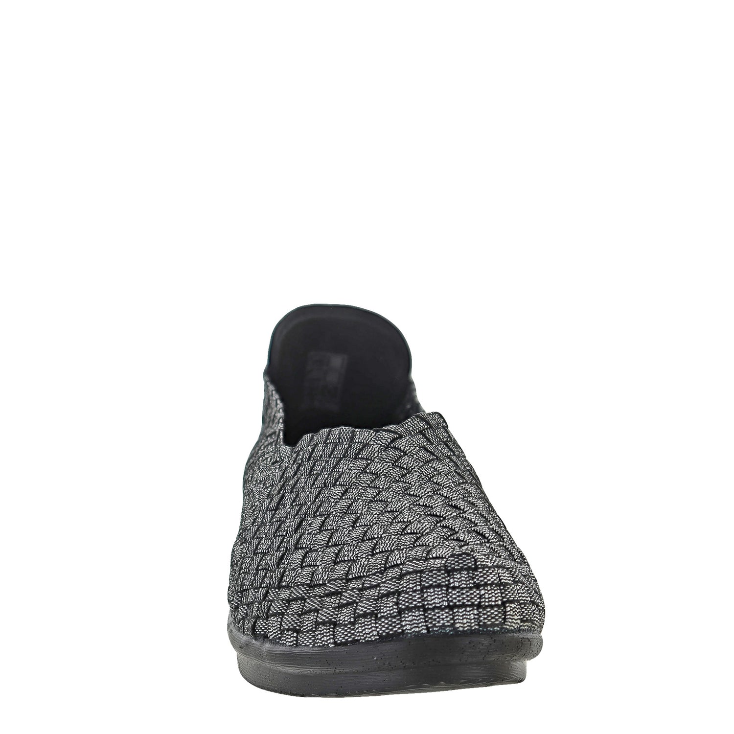 Peltz Shoes  Women's Bernie Mev Yael Fly Slip-On BLACK SHIMMER YAEL FLY BSHIM