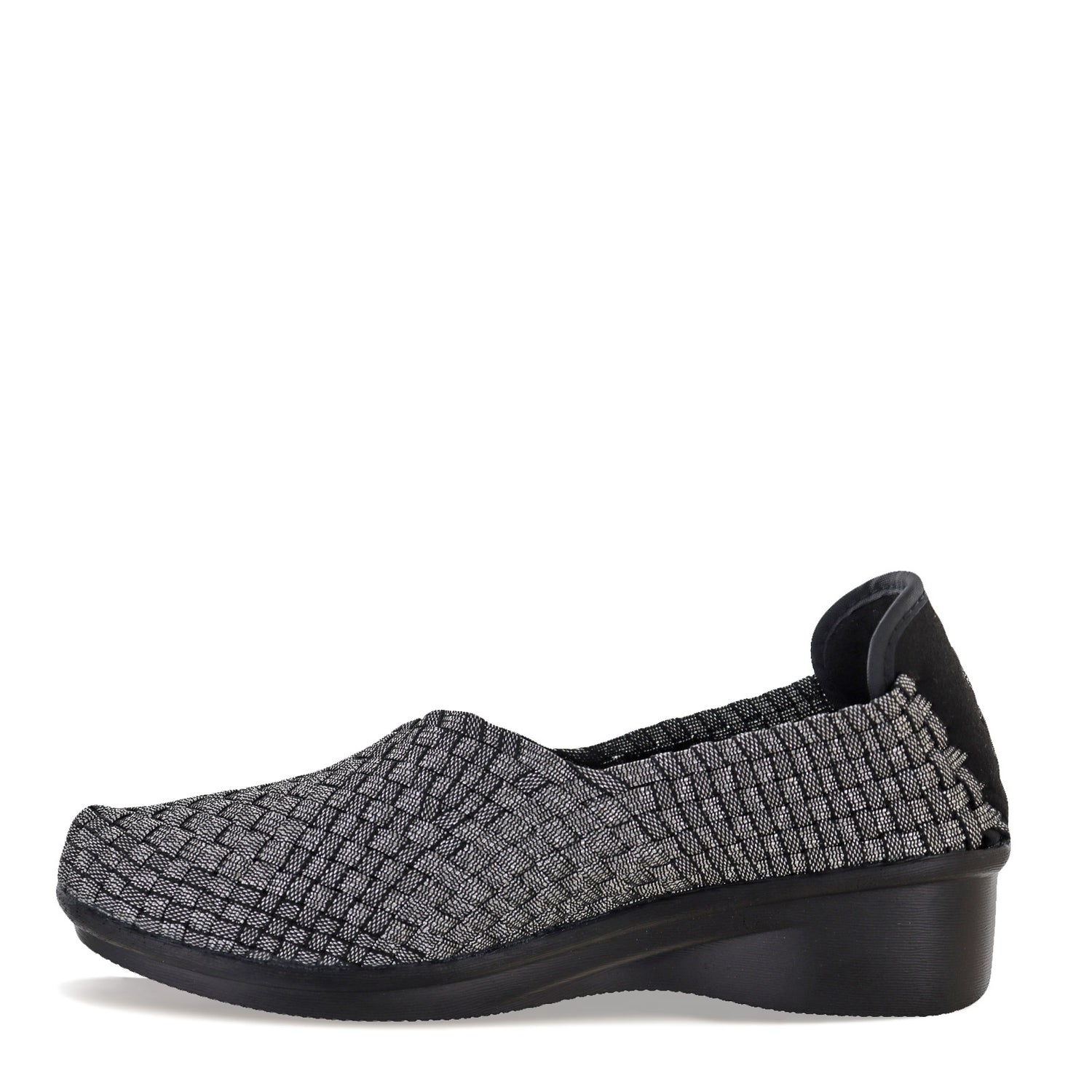 Peltz Shoes  Women's Bernie Mev Yael Fly Slip-On BLACK SHIMMER YAEL FLY BSHIM