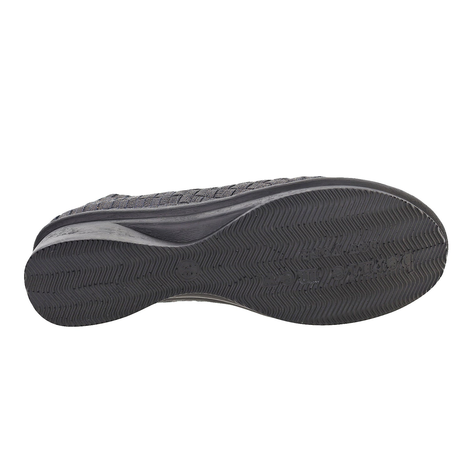 Peltz Shoes  Women's Bernie Mev Yael Fly Slip-On GREY SHIMMER YAEL FLY GRYSHI