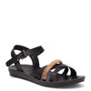 Peltz Shoes  Women's Antelope Yancy Sandal BLACK YANCY-BLACK