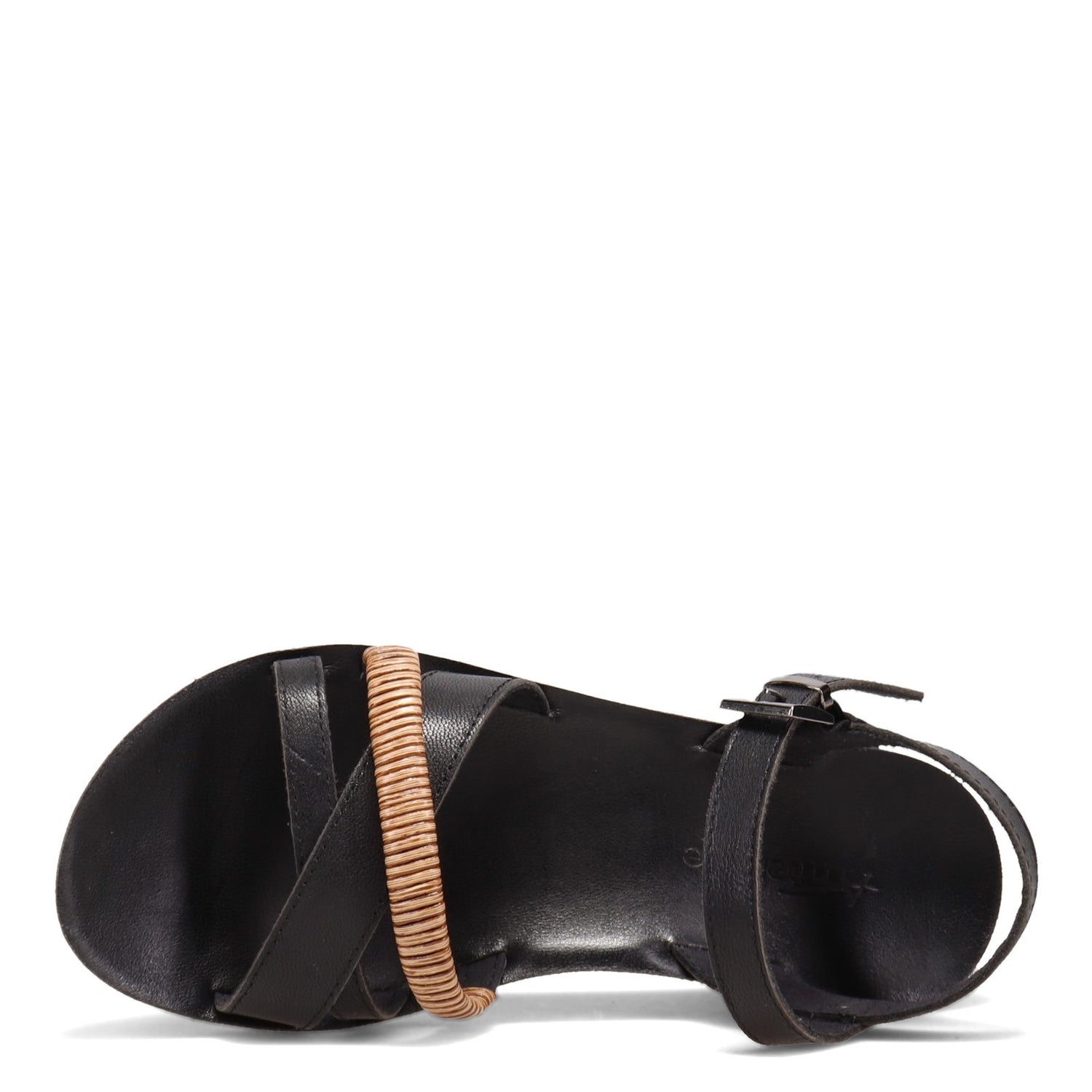 Peltz Shoes  Women's Antelope Yancy Sandal BLACK YANCY-BLACK