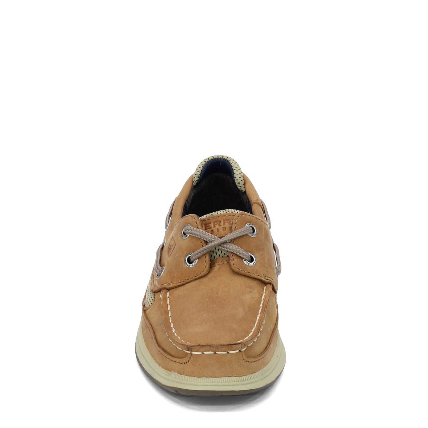 Peltz Shoes  Boy's Sperry Kids Lanyard Boat Shoe - Little Kid & Big Kid DARK TAN YB46122A