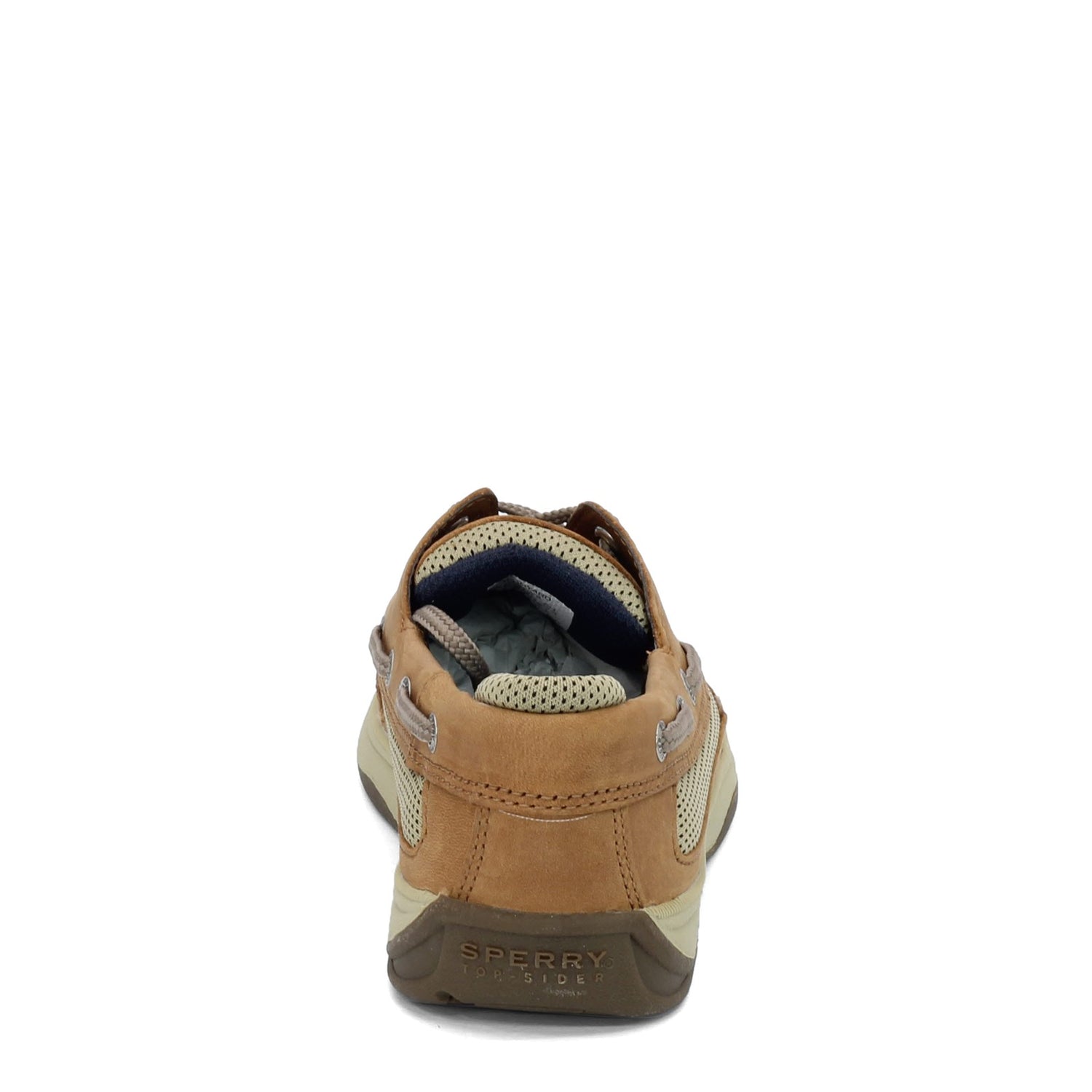 Peltz Shoes  Boy's Sperry Kids Lanyard Boat Shoe - Little Kid & Big Kid DARK TAN YB46122A