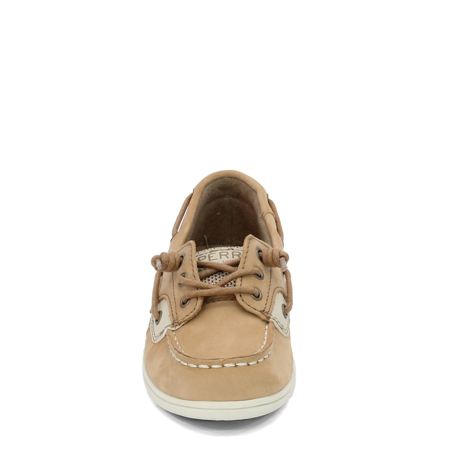 Peltz Shoes  Girl's Sperry Shoresider Jr Boat Shoe - Little Kid & Big Kid LINEN YG57681A