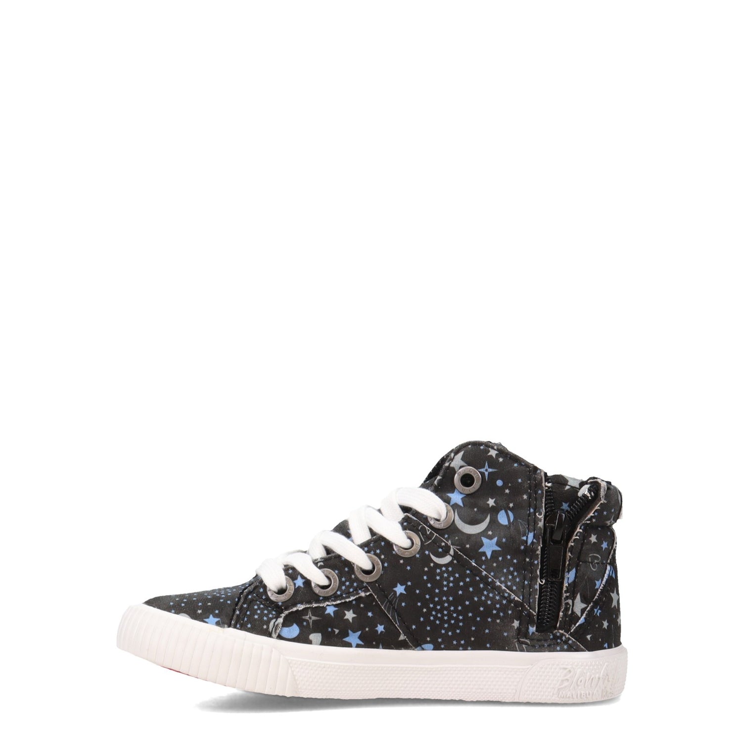 Peltz Shoes  Girl's Blowfish Fruitcake Mid Top Sneaker - Little Kid & Big Kid BLACK COSMIC LOVE ZS-0534K BLCLC