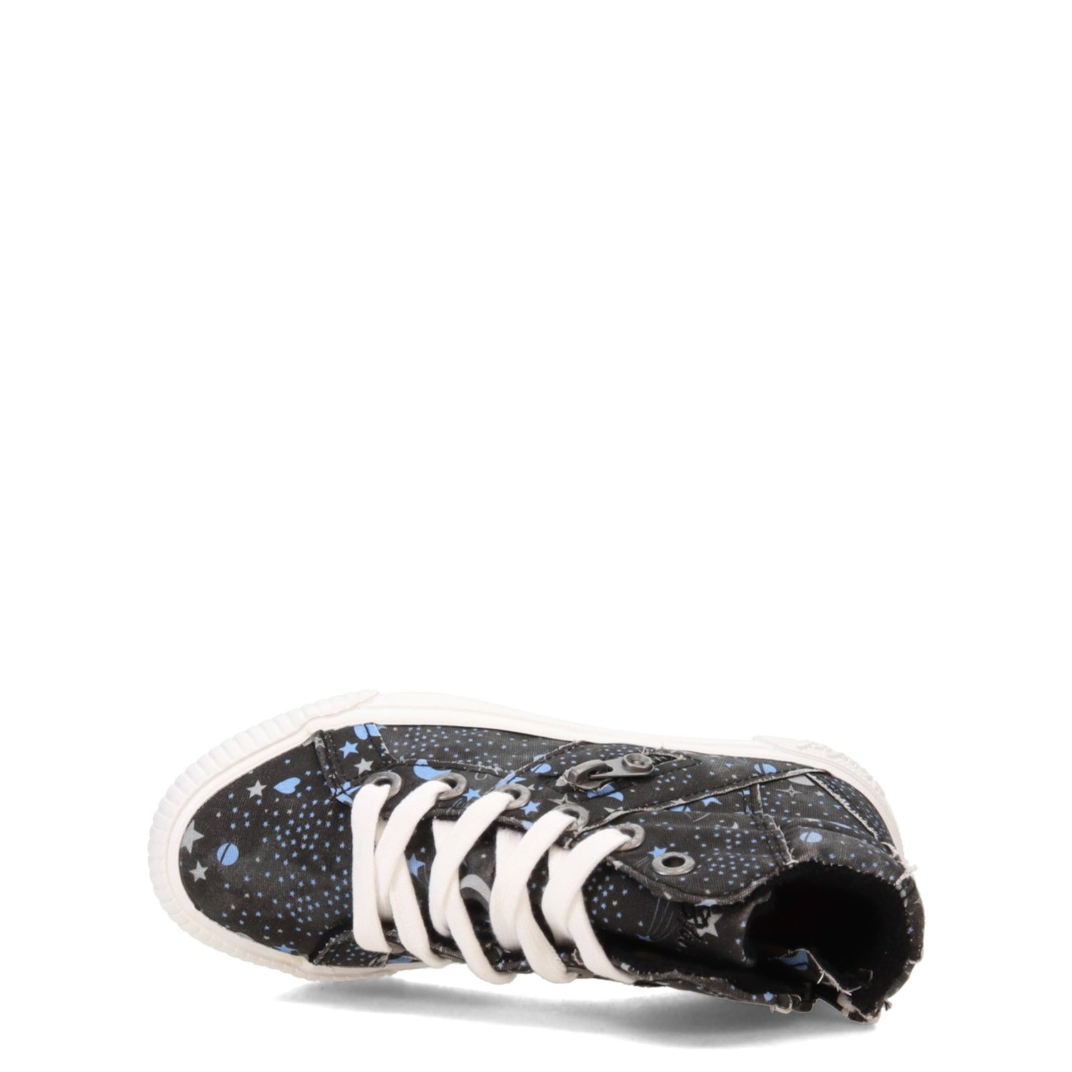 Peltz Shoes  Girl's Blowfish Fruitcake Mid Top Sneaker - Little Kid & Big Kid BLACK COSMIC LOVE ZS-0534K BLCLC