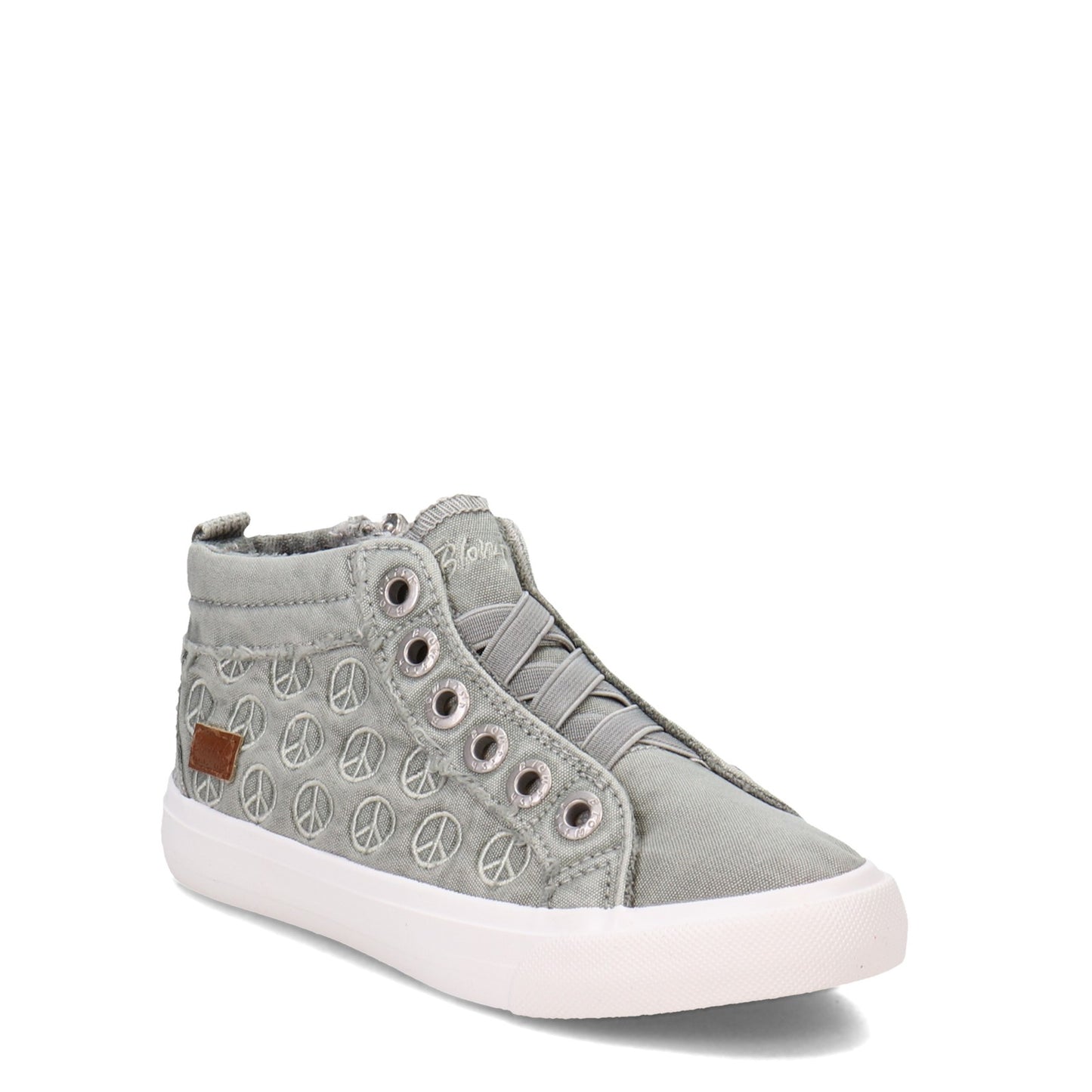 Peltz Shoes  Girl's Blowfish Malibu Macon-K Sneaker - Little Kid & Big Kid GREY PEACE ZS-1230K SWGCW