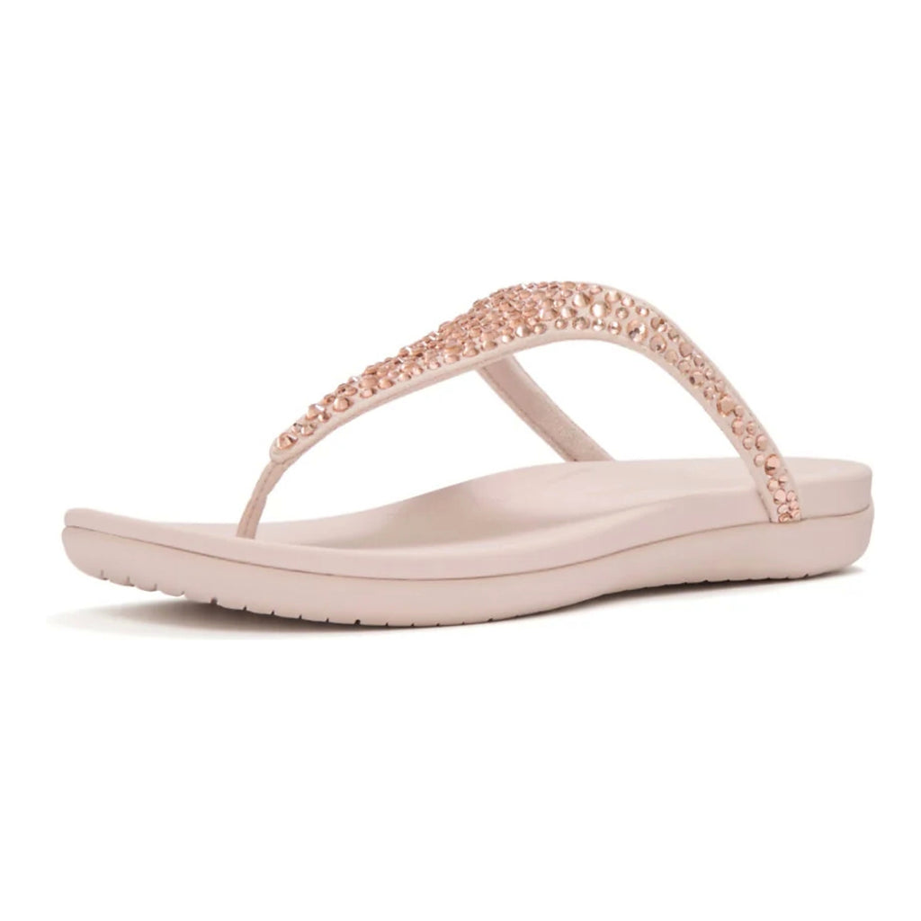Women's FitFlop Solay Crystal Thong Sandal NUDE ROSE A5X-C53