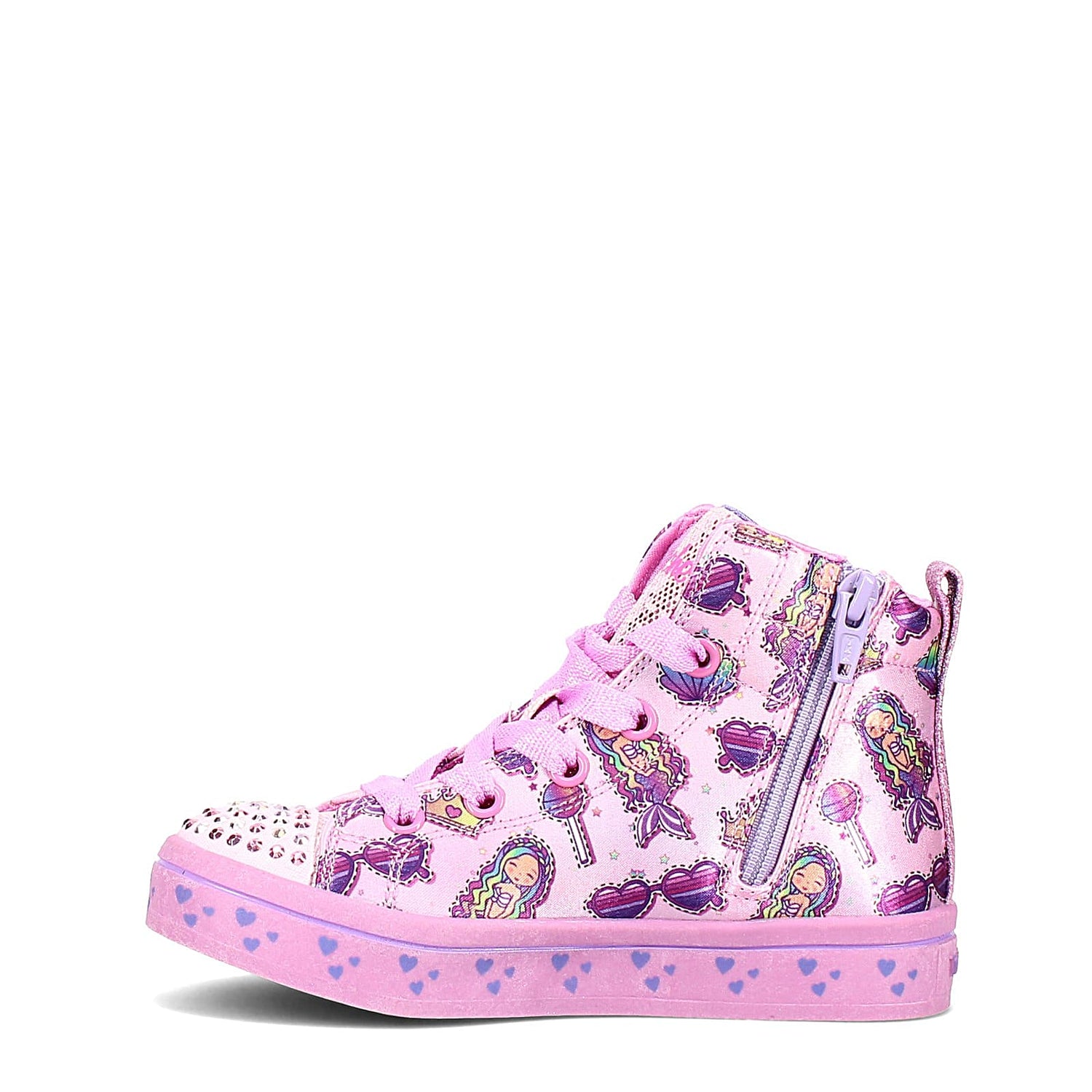 Peltz Shoes  Girl's Skechers S Lights: Twi-Lites - Mermaid Party Sneaker - Little Kid