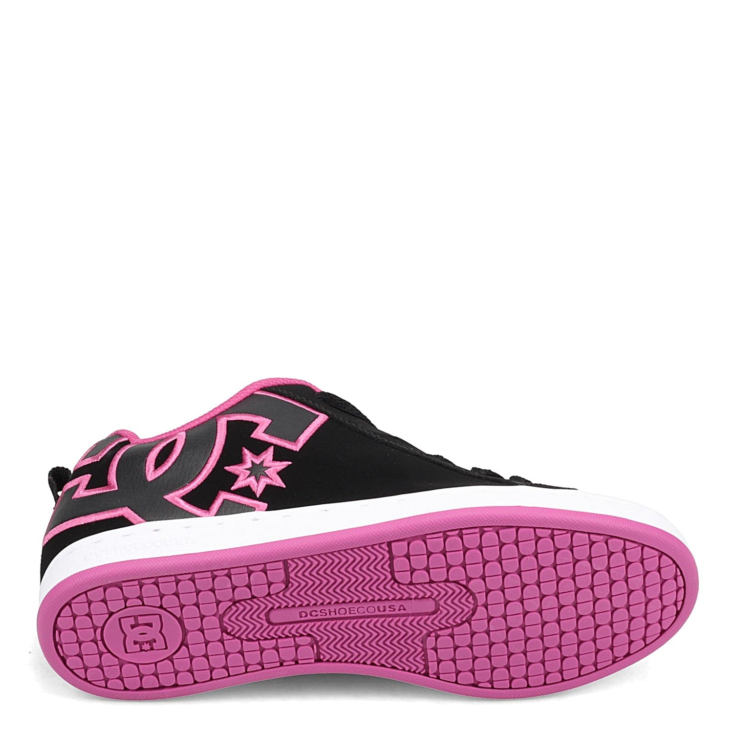 DC Shoes Women's Low-Top Sneakers, Black Pink, 2 UK