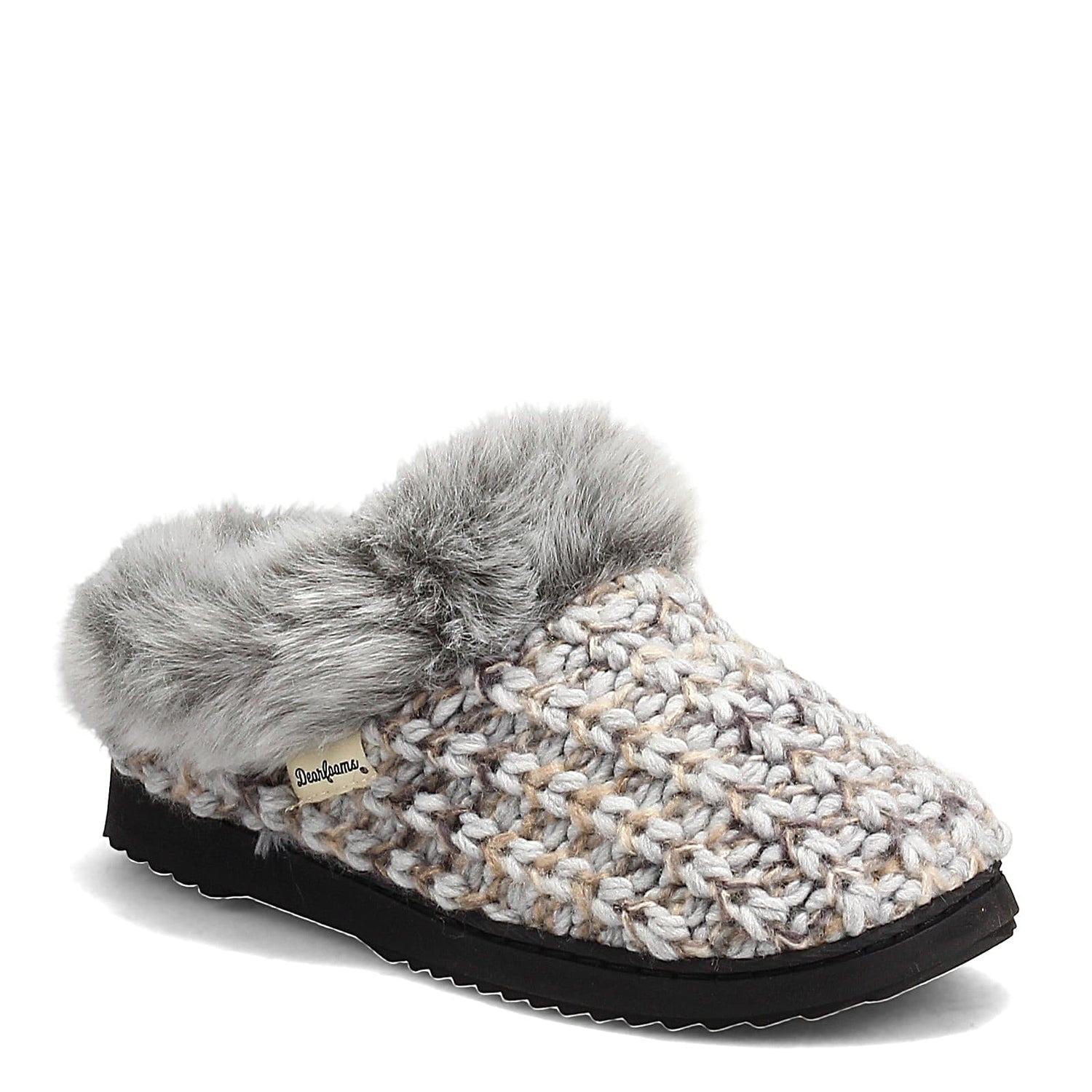 Peltz Shoes  Women's Dearfoams Sweater Knit Scuff Slipper