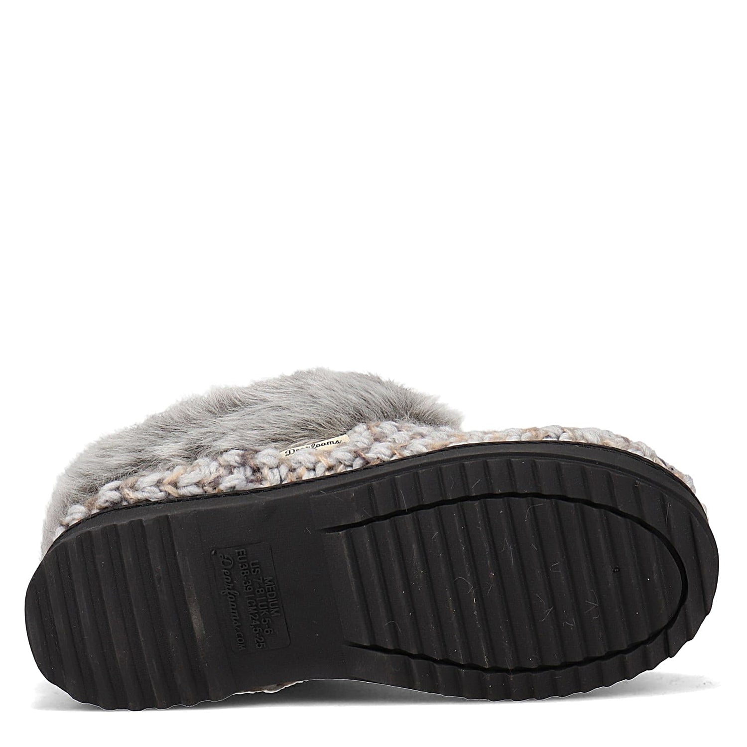 Peltz Shoes  Women's Dearfoams Sweater Knit Scuff Slipper