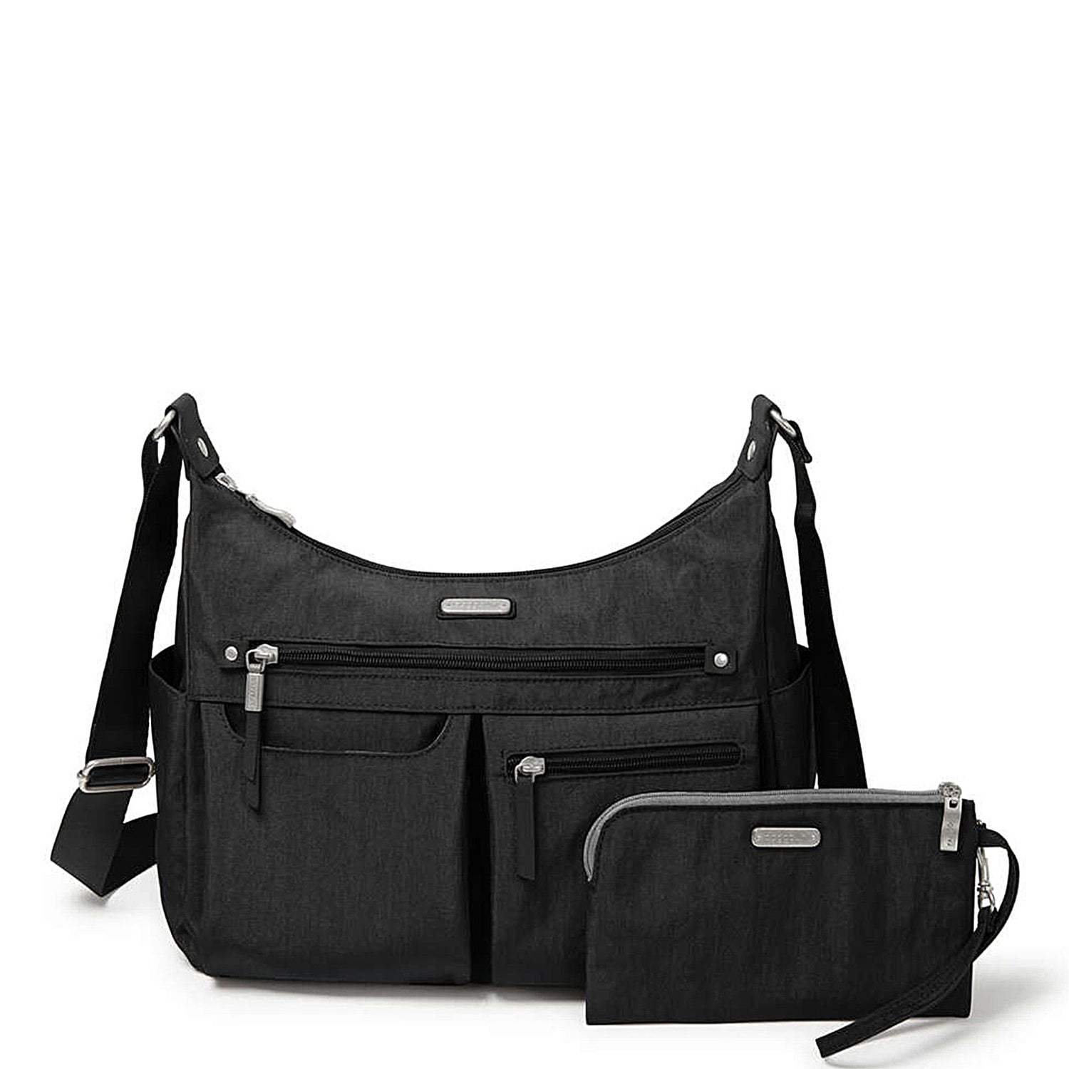 Peltz Shoes  Women's Baggalini Anywhere Large Hobo Tote with RFID Phone Wristlet