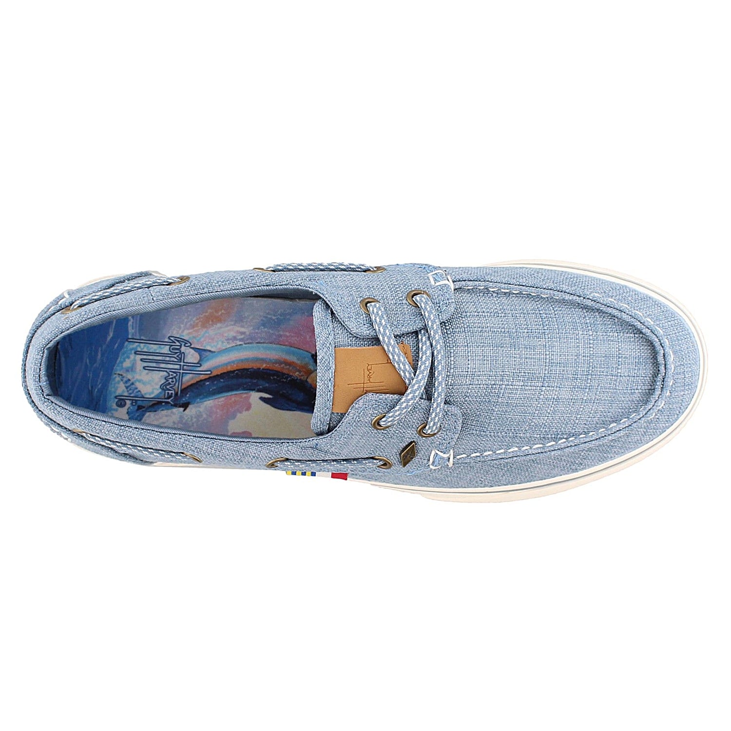 Peltz Shoes  Women's Guy Harvey Gulf Canvas Boat Shoe