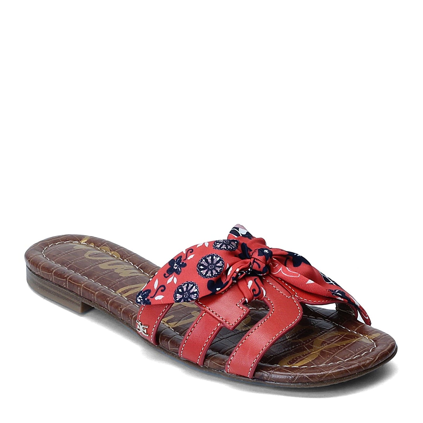 Peltz Shoes  Women's Sam Edelman Bay Double E Scarf Print Sandal