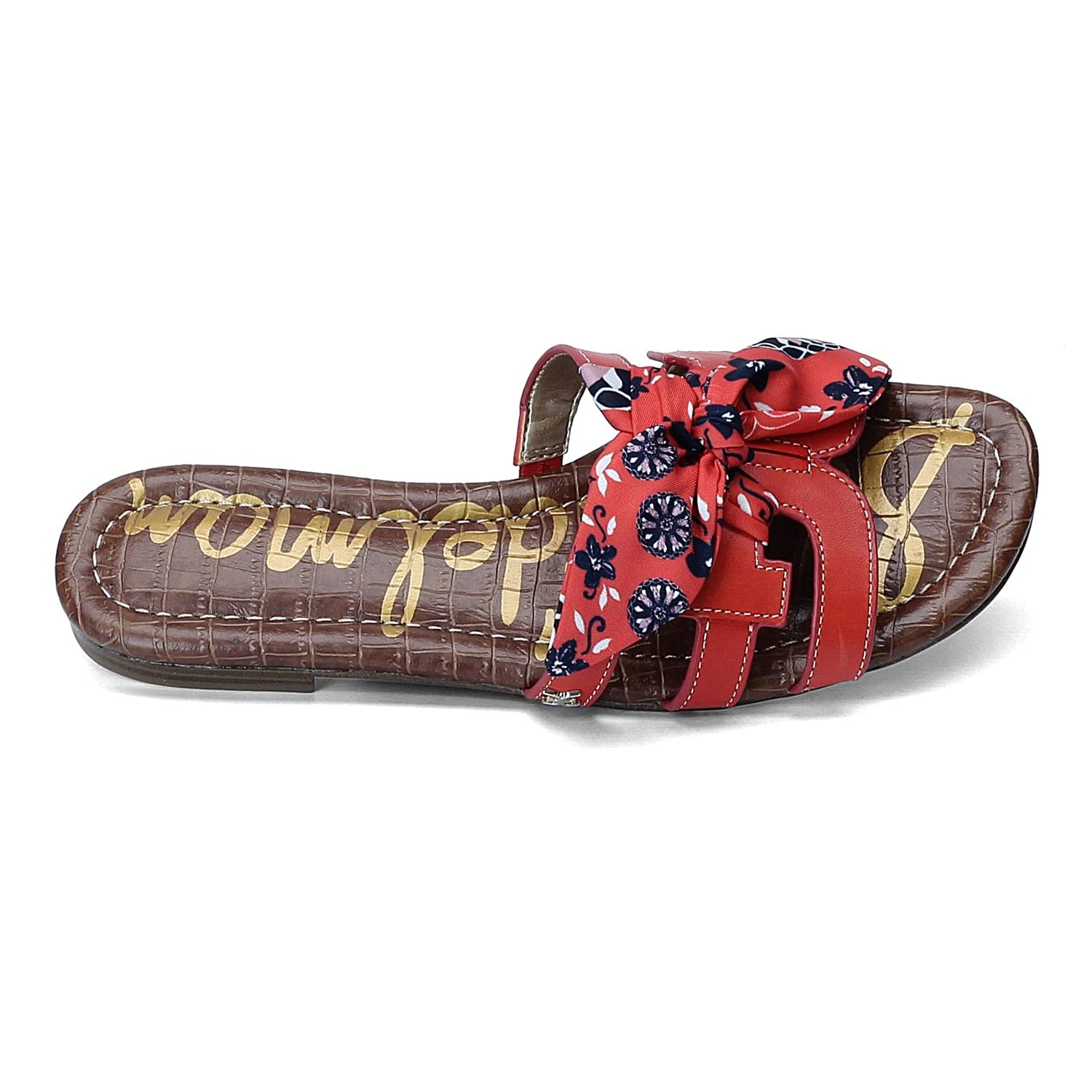 Peltz Shoes  Women's Sam Edelman Bay Double E Scarf Print Sandal