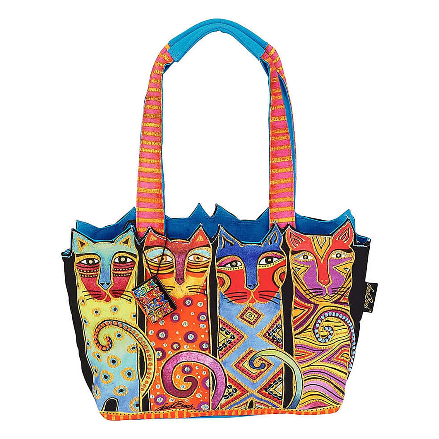 Peltz Shoes  Women's Laurel Burch Feline Clan Medium Tote