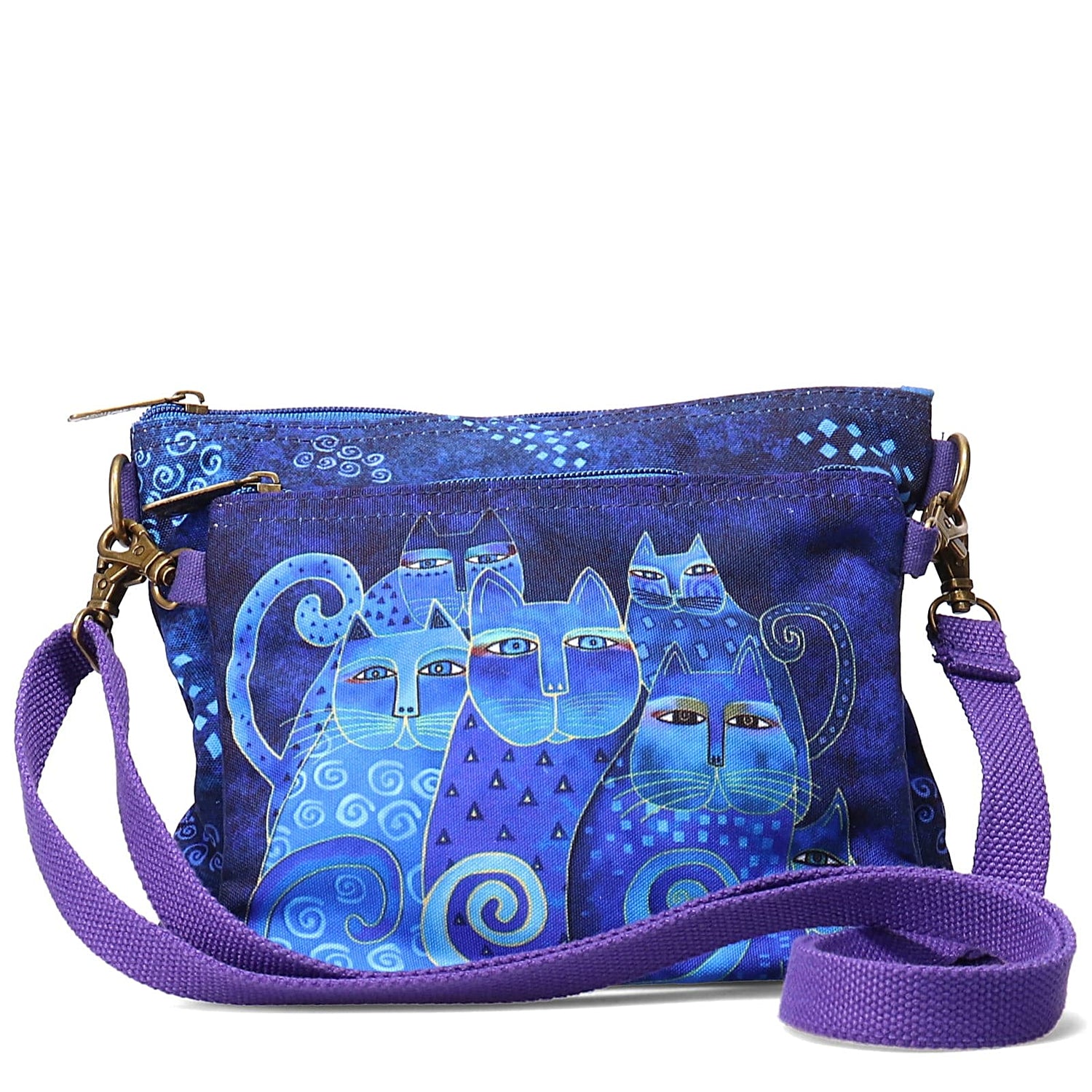Peltz Shoes  Women's Laurel Burch Indigo Cat Crossbody