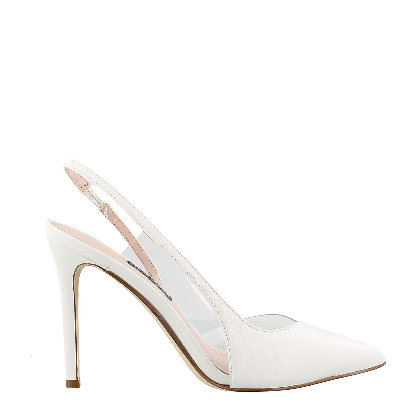 Peltz Shoes  Women's Nine West Toffee Half d???Orsay Pump