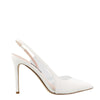 Peltz Shoes  Women's Nine West Toffee Half d???Orsay Pump