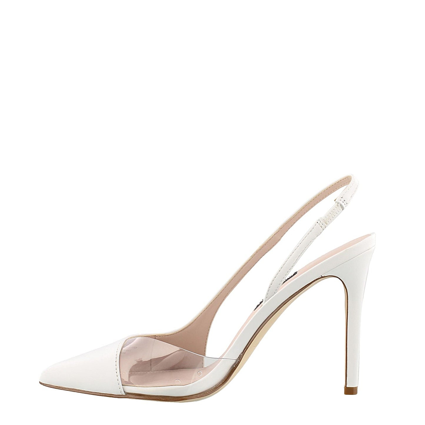 Peltz Shoes  Women's Nine West Toffee Half d???Orsay Pump