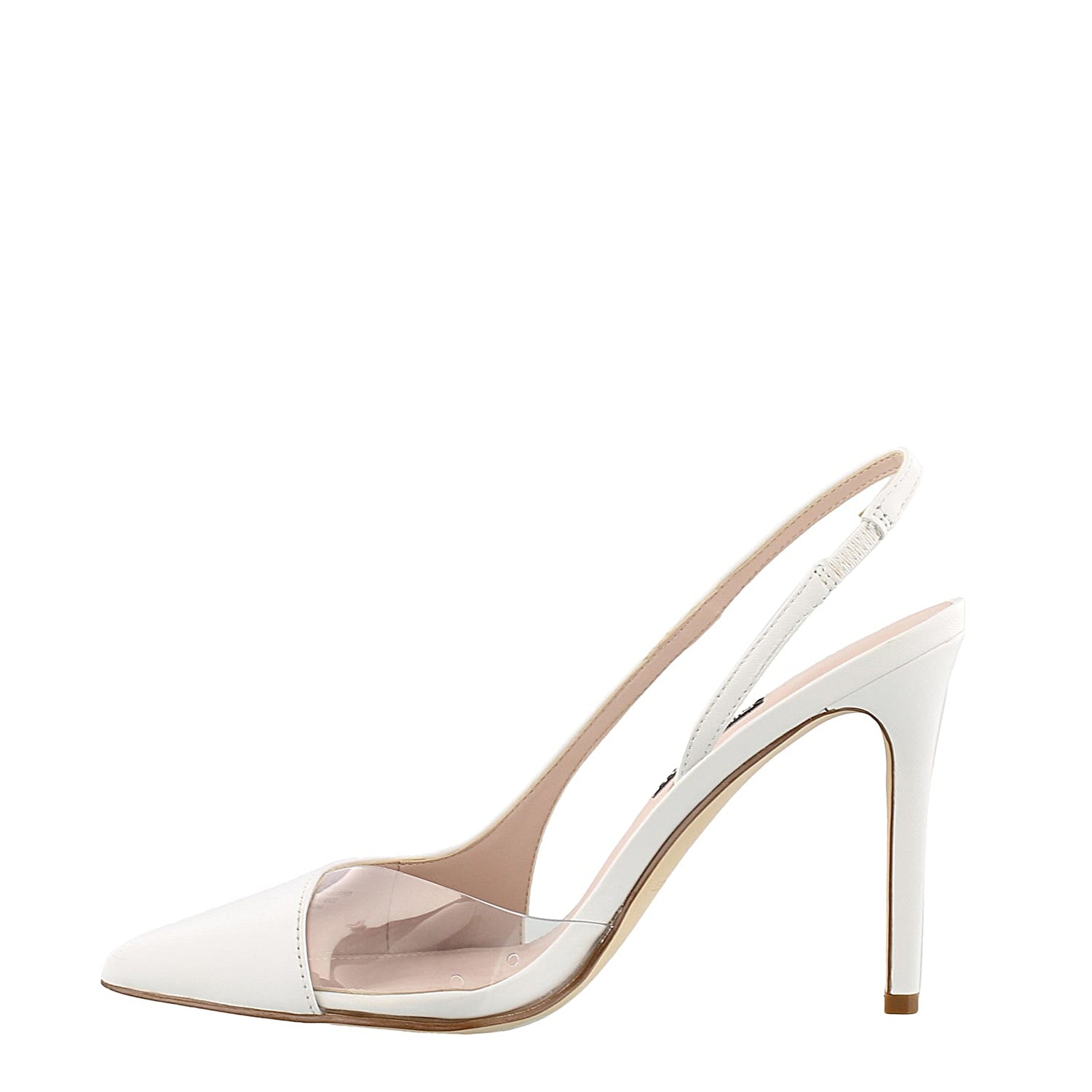 Peltz Shoes  Women's Nine West Toffee Half d???Orsay Pump