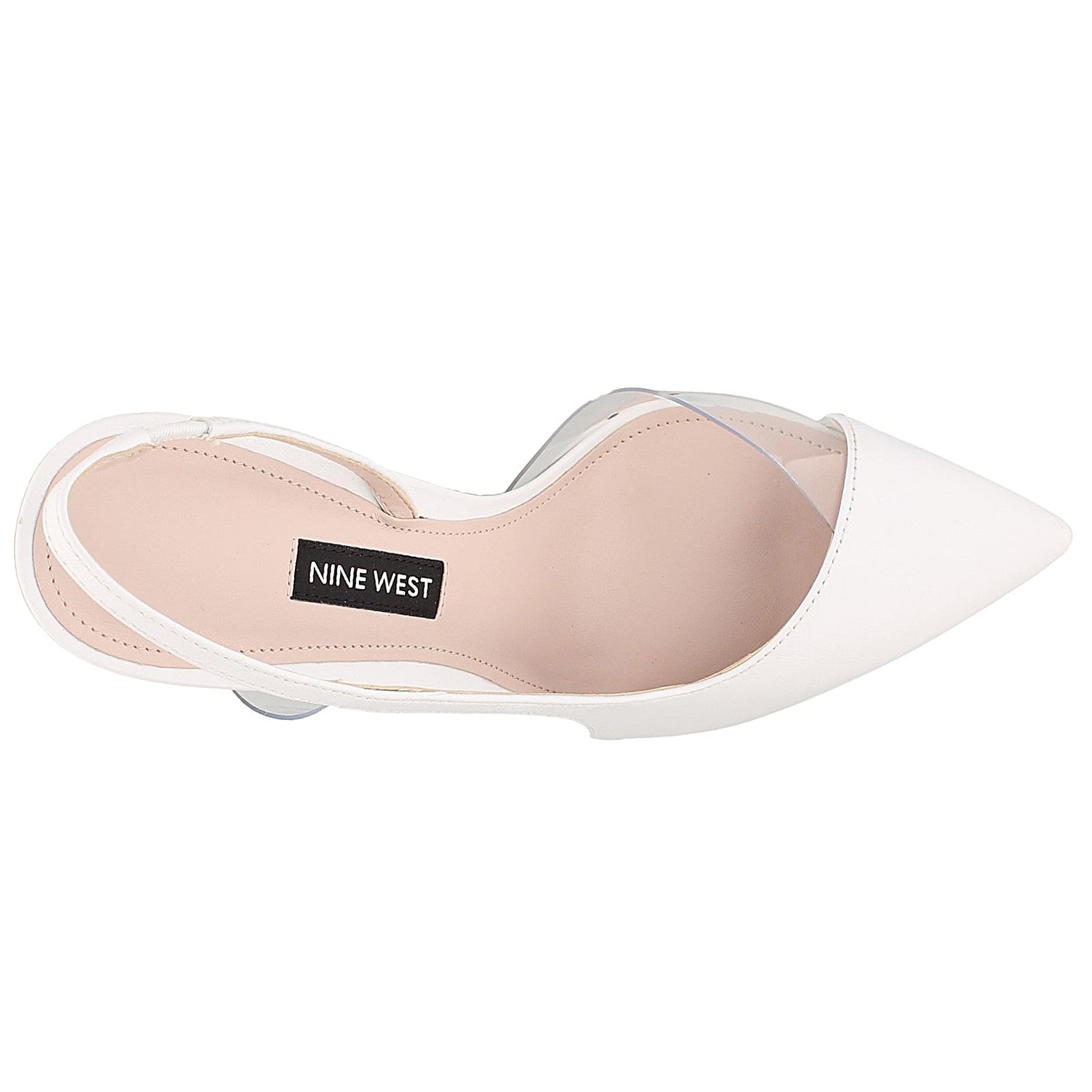 Peltz Shoes  Women's Nine West Toffee Half d???Orsay Pump