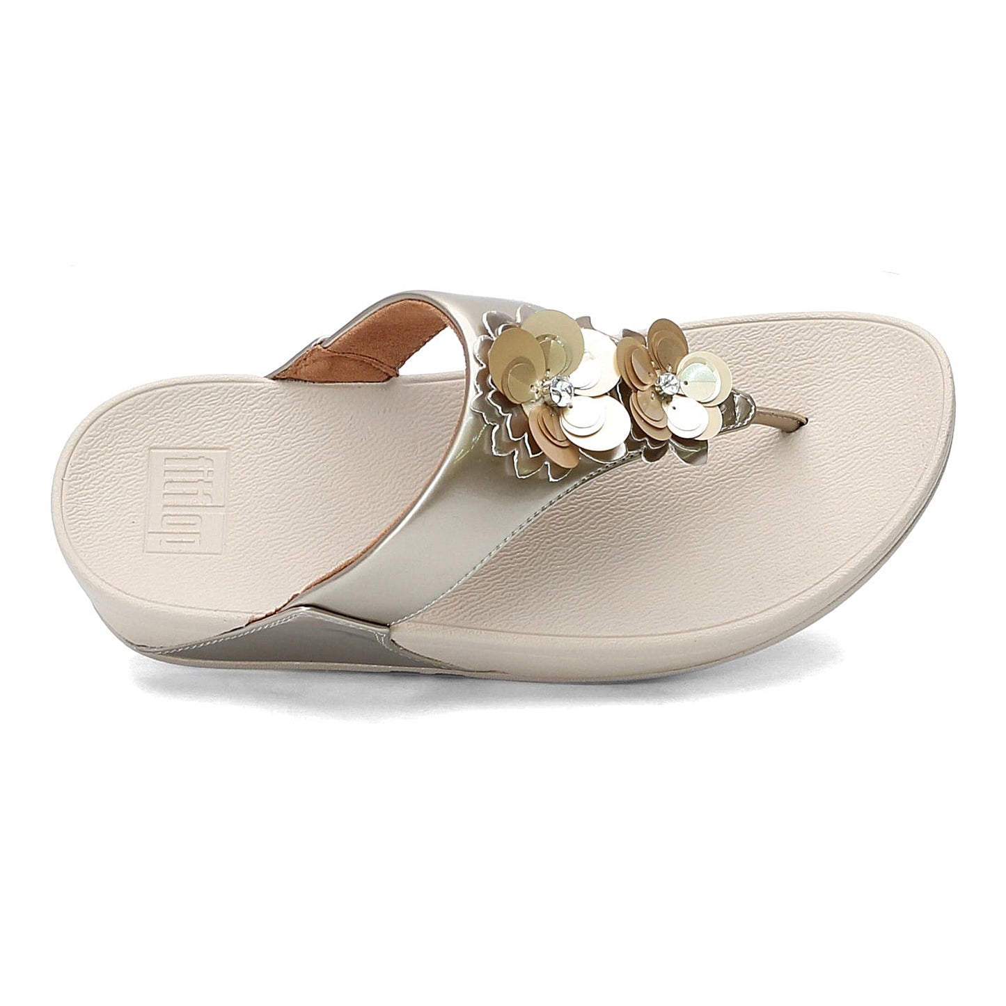 Peltz Shoes  Women's FitFlop Lulu Flower Thong Sandal