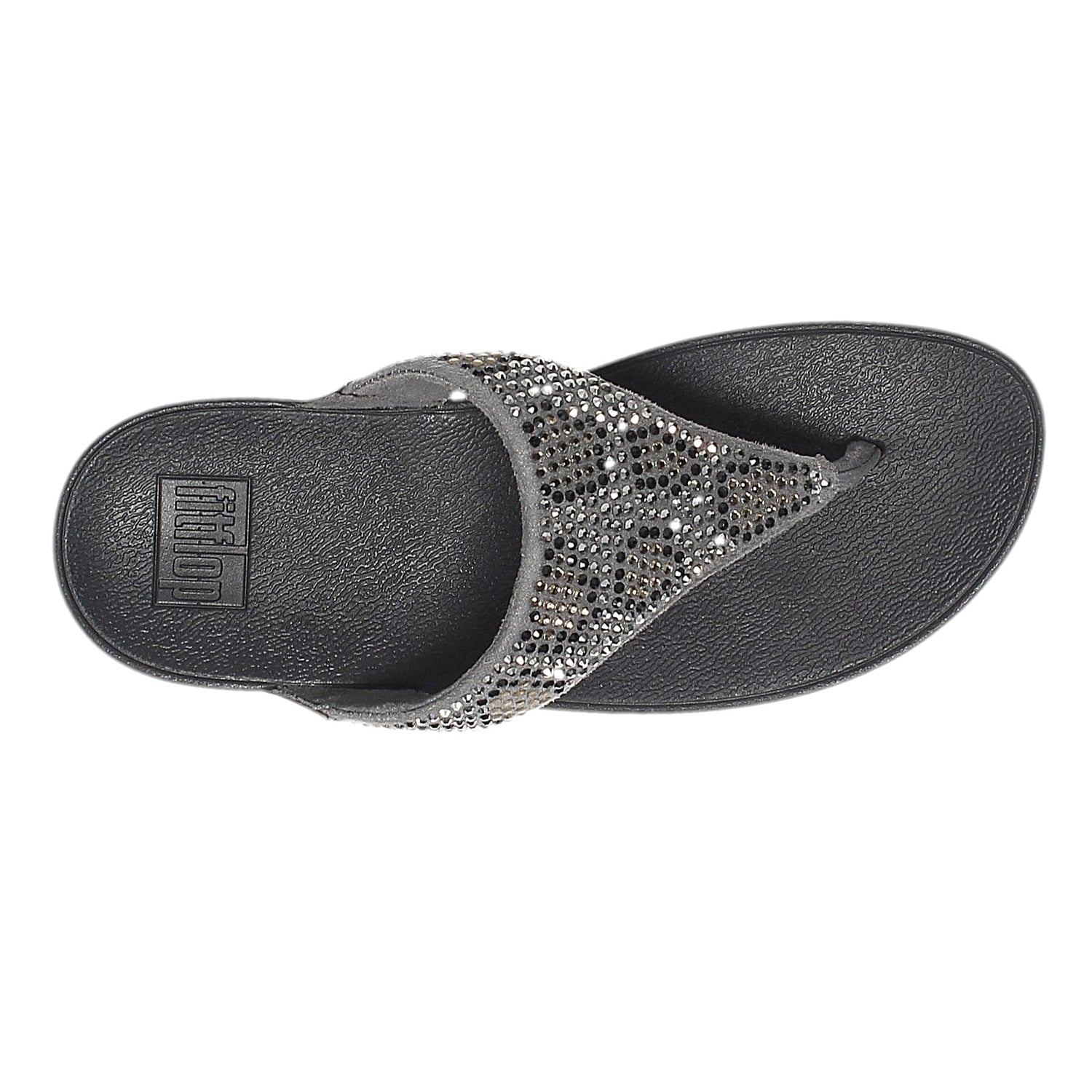 Peltz Shoes  Women's FitFlop Lulu Crystal Thong Sandal