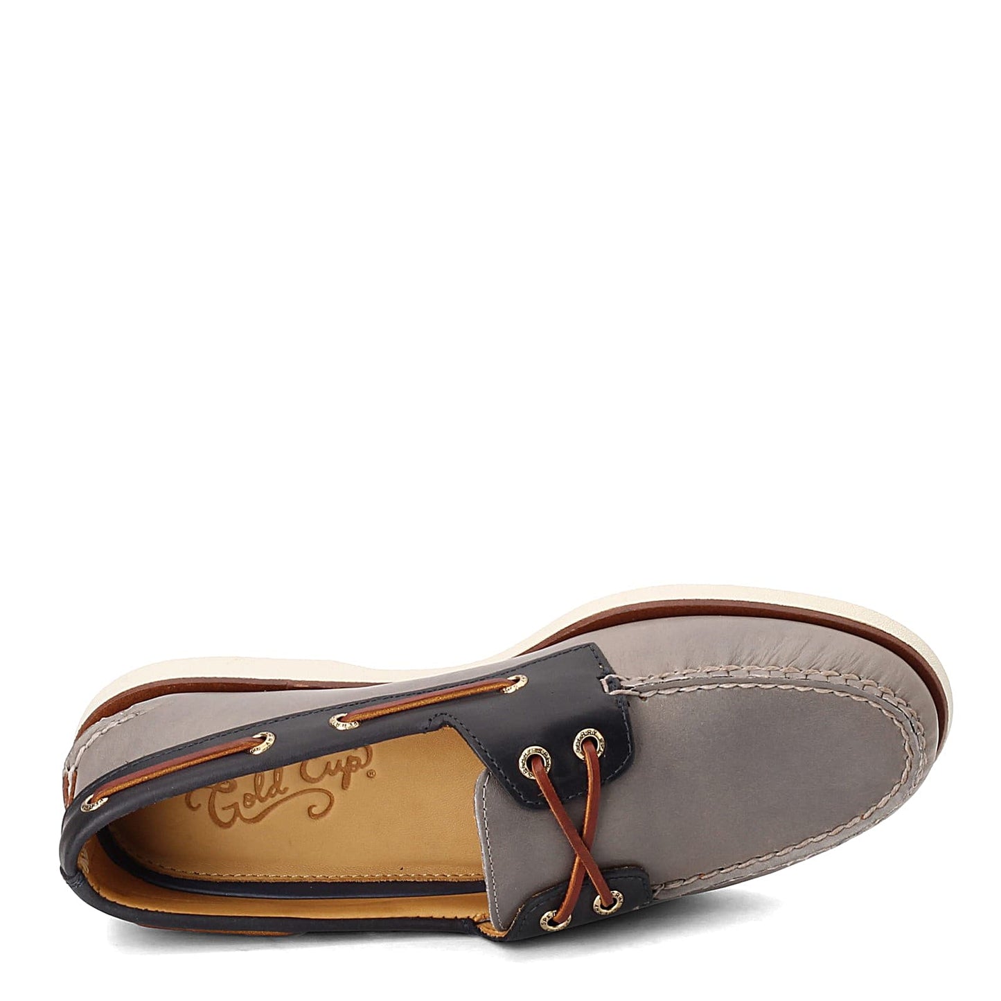 Peltz Shoes  Men's Gold Cup Authentic Original Cross Lace Boat Shoe
