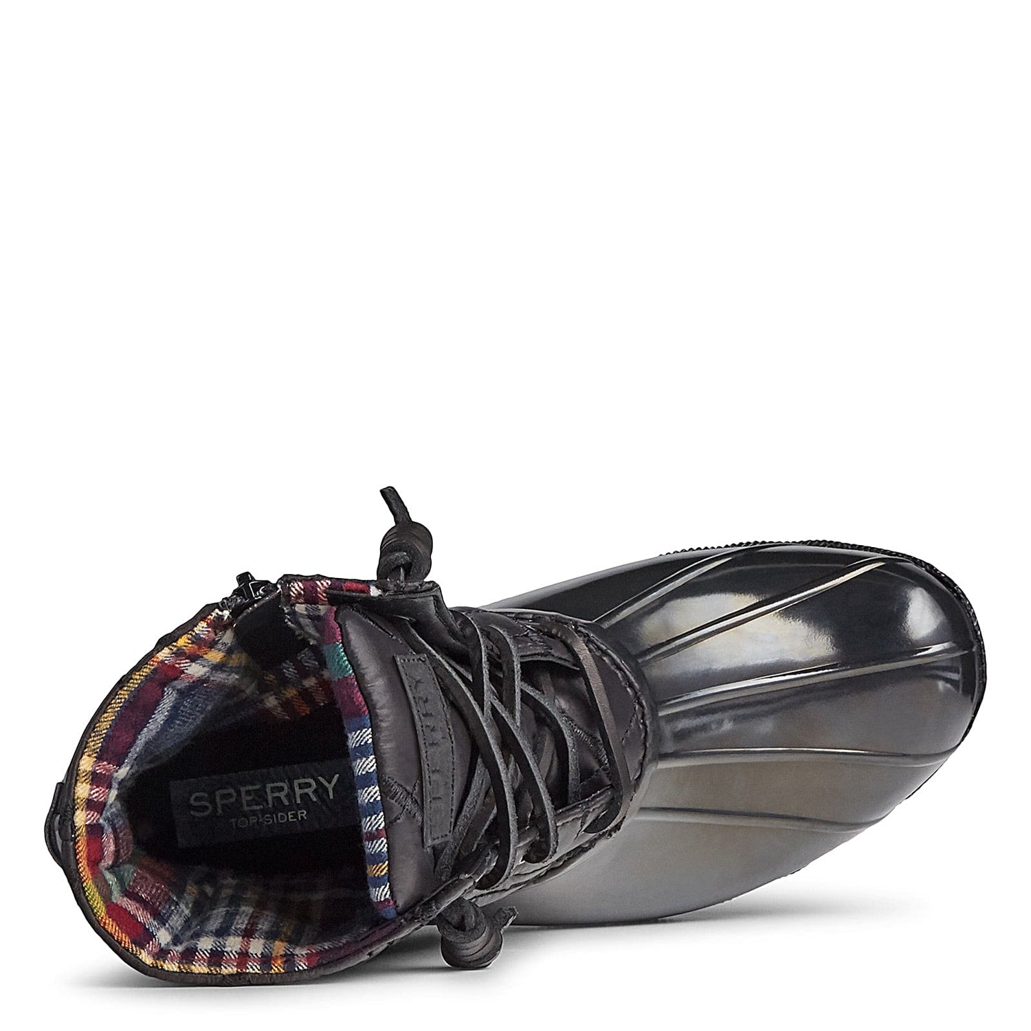 Peltz Shoes  Women's Sperry Saltwater Quilted Nylon Rain Boot