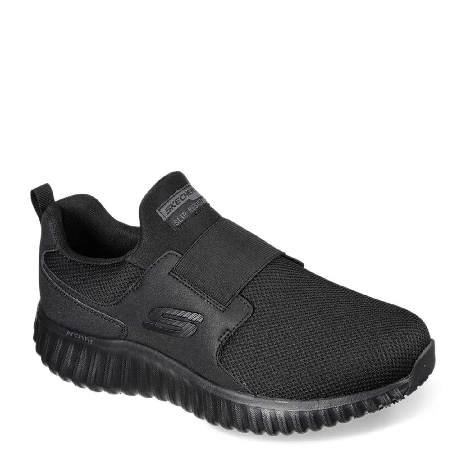 Skechers Arch Fit SR - Cicades Work Shoe Black 14 M Peltz Shoes